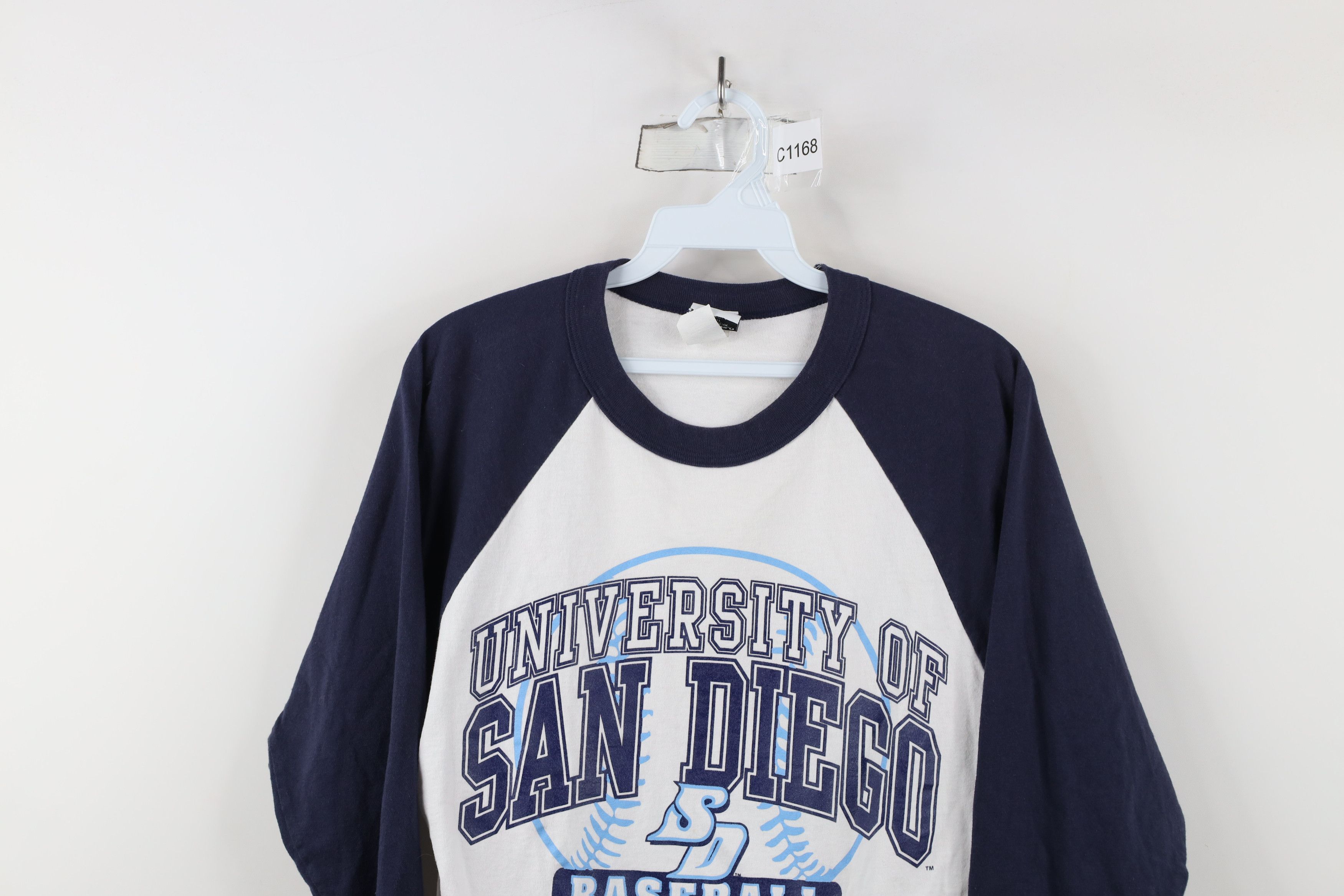 Vintage Vintage 90s San Diego Baseball 3/4 Sleeve Raglan T-Shirt USA Size US M / EU 48-50 / 2 - 2 Thumbnail