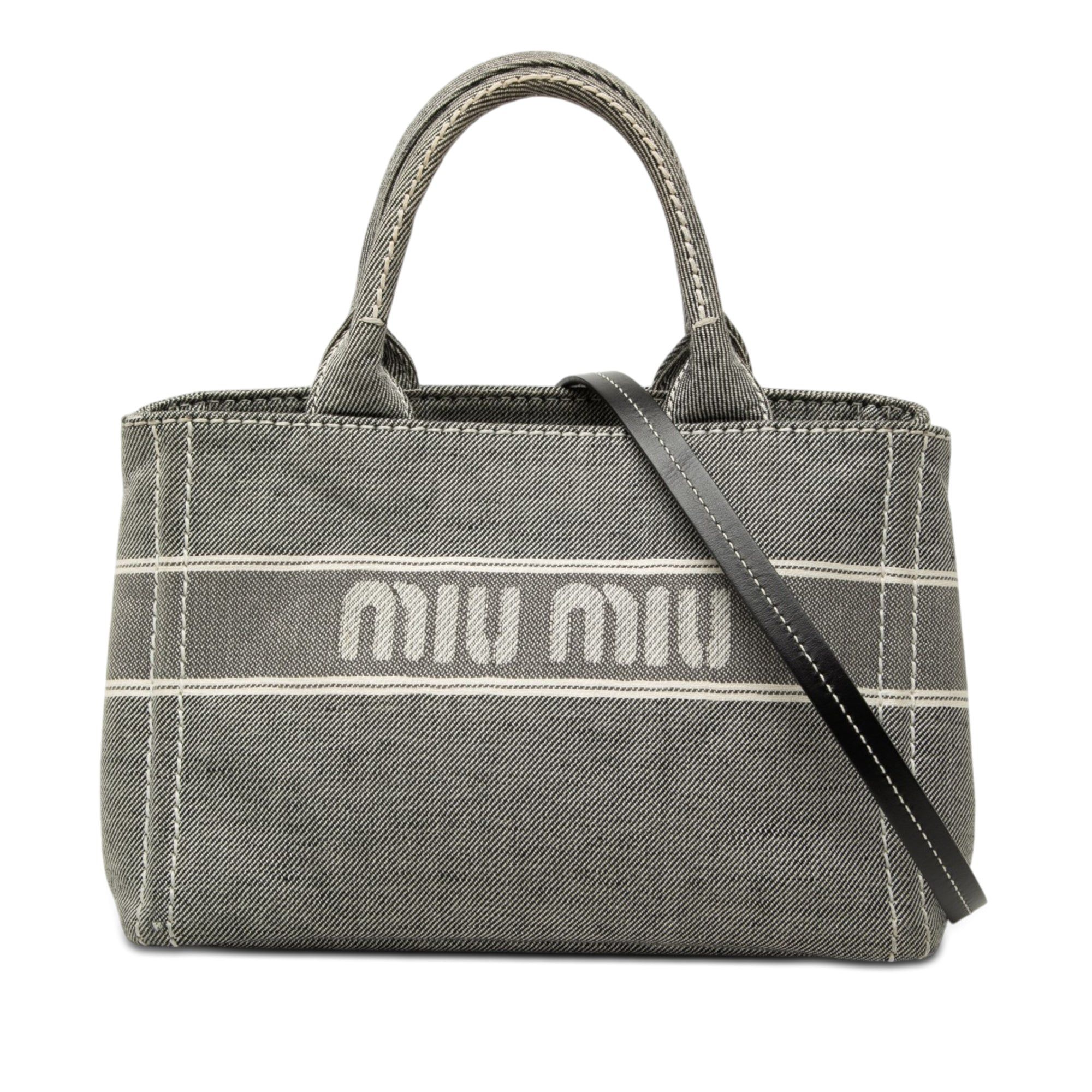 Miu Miu Denim Logo Satchel Size ONE SIZE - 1 Thumbnail