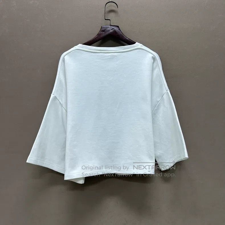 Loewe Loewe 24ss White Embroidered Logo Short Sleeve Size M / US 6-8 / IT 42-44 - 2 Thumbnail