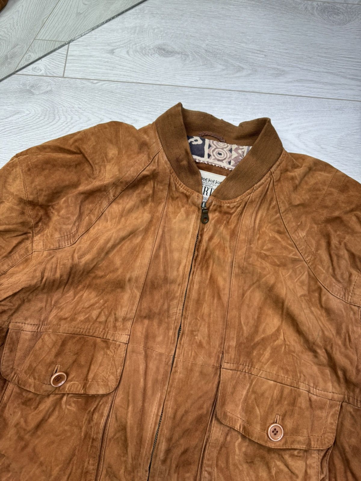 Hysteric Glamour CRAZY RICK OWENS STYLE SUEDE LEATHER JACKET FUR HOOD SWAG Size US M / EU 48-50 / 2 - 4 Thumbnail