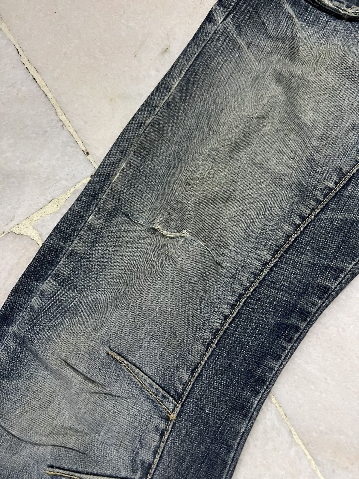PPFM 💥RARE PPFM CURVED DISTRESSED JEAN Size US 32 / EU 48 - 9 Thumbnail