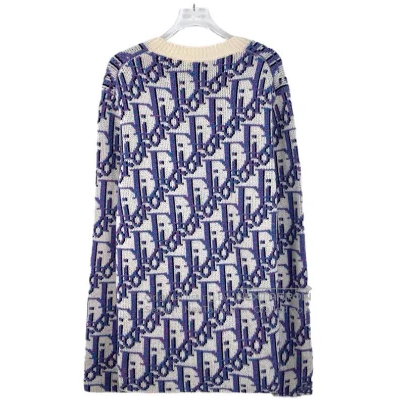 Dior Dior Purple wool letter Logo full-print round-neck long-sl Size US S / EU 44-46 / 1 - 2 Thumbnail
