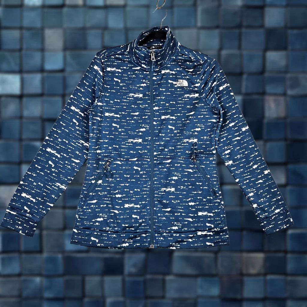 The North Face The North Face Jacket Teens M Full Zip Blue Speckled Steel Size M / US 6-8 / IT 42-44 - 1 Thumbnail
