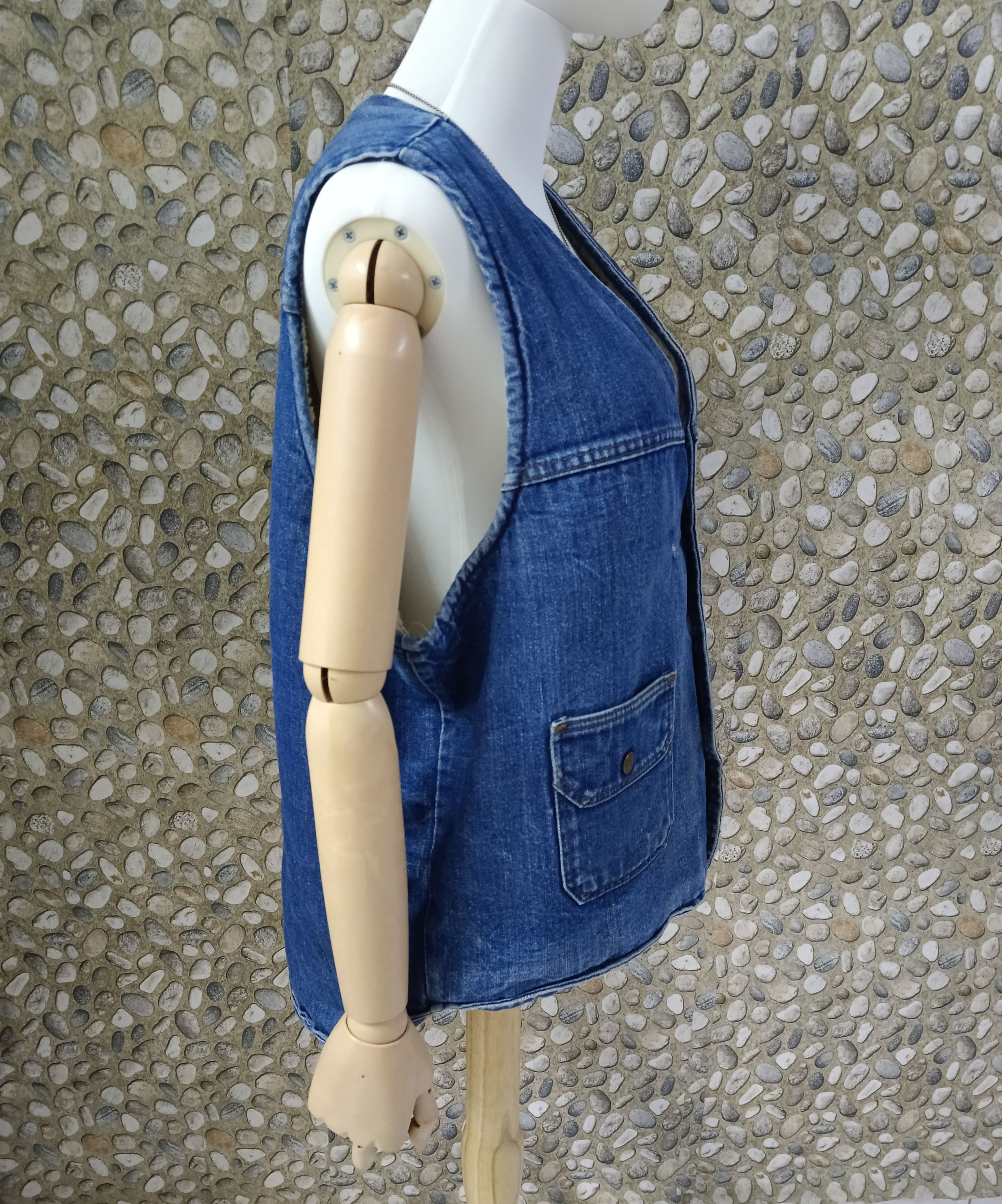 Vintage VINTAGE 80s BIG BEN SHERPA VEST DENIM Size US L / EU 52-54 / 3 - 2 Thumbnail