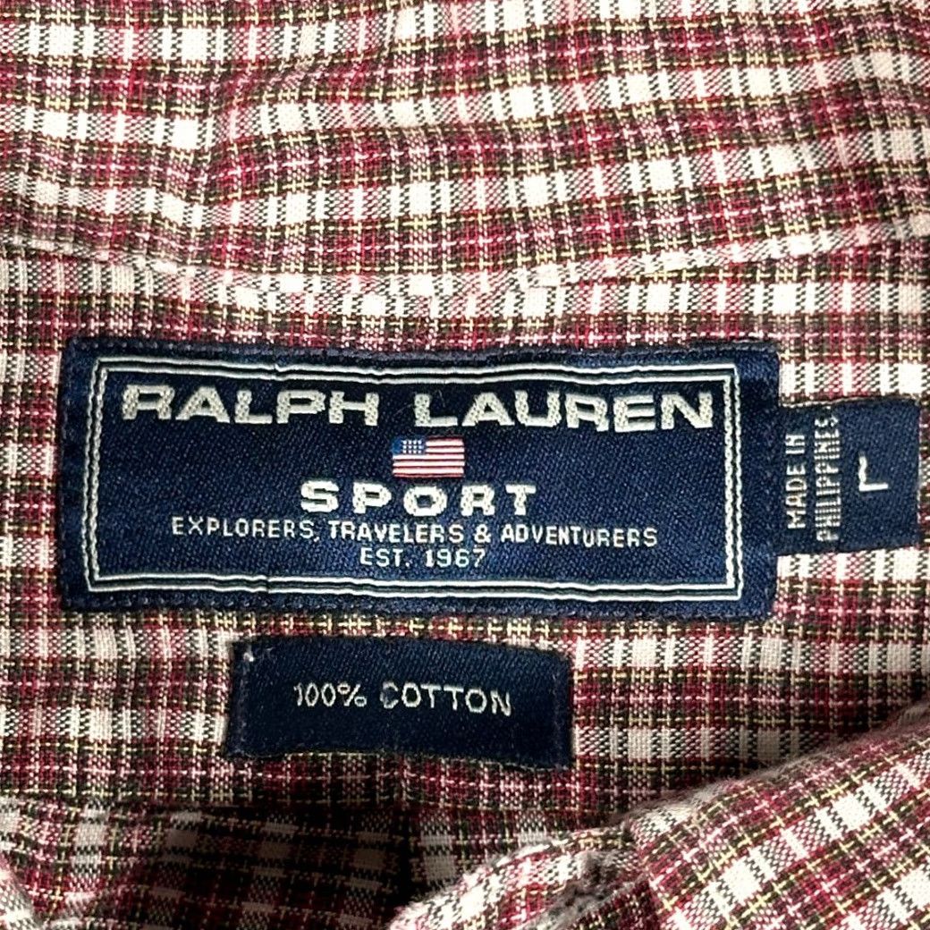 Polo Ralph Lauren VINTAGE Ralph Lauren Sport Shirt Adult LARGE Plaid Cotton Flannel Heritage 90s Size US L / EU 52-54 / 3 - 4 Thumbnail