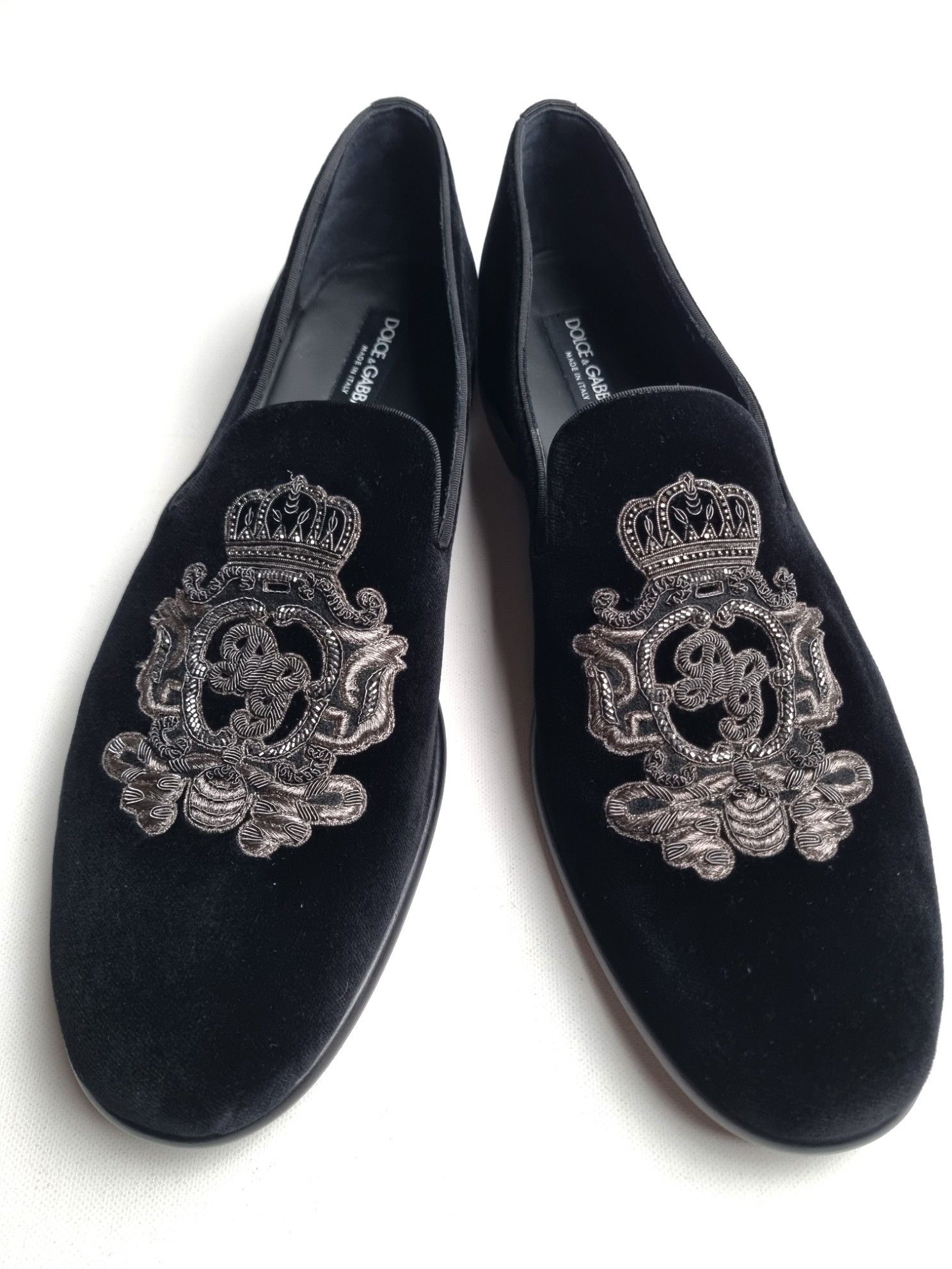 Dolce & Gabbana Dolce & Gabbana Velvet Slippers Size EU 45 Size US 12 / EU 45 - 12 Thumbnail