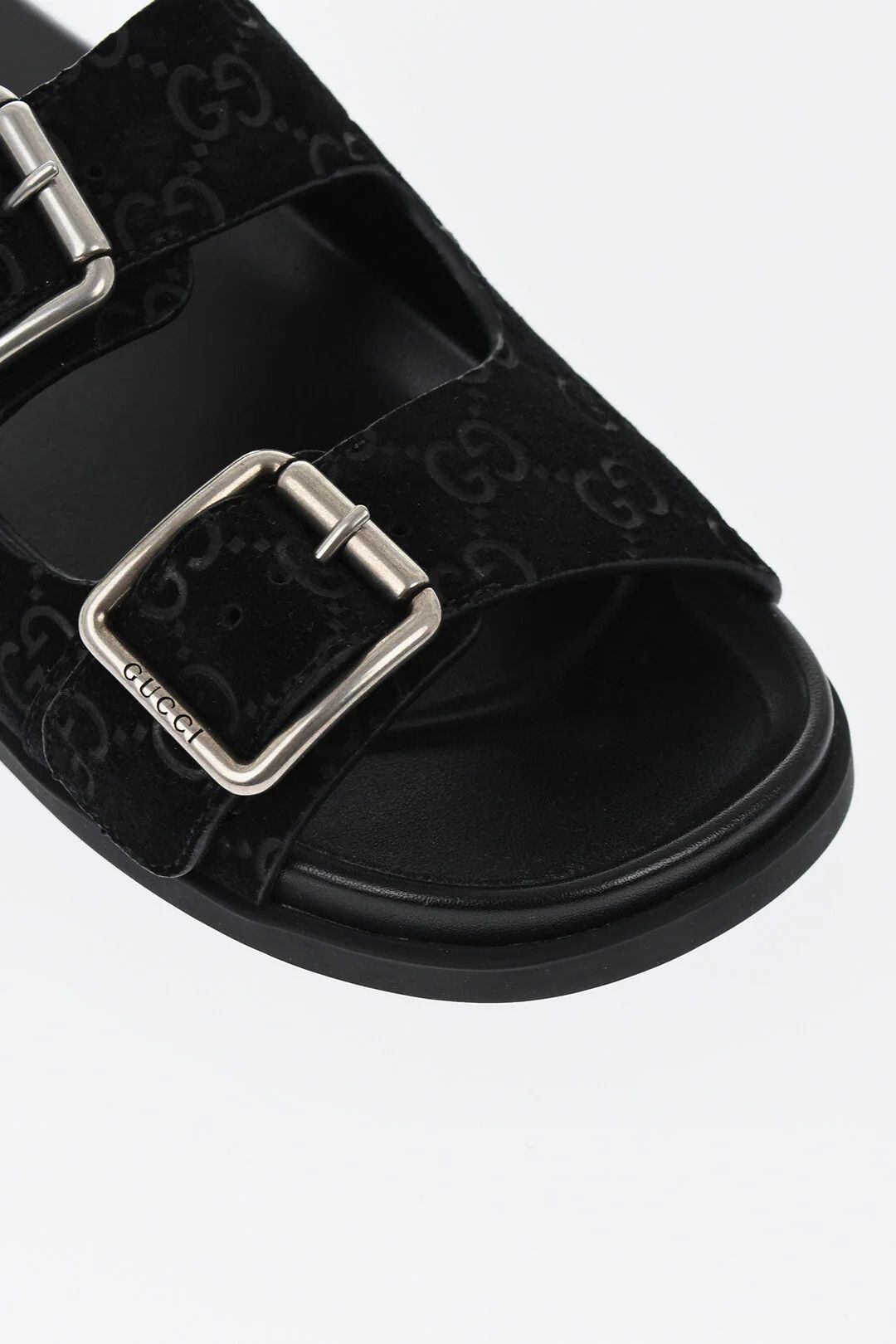 Gucci og1mm0426 Suede Slides in Black Size US 8 / EU 41 - 4 Thumbnail