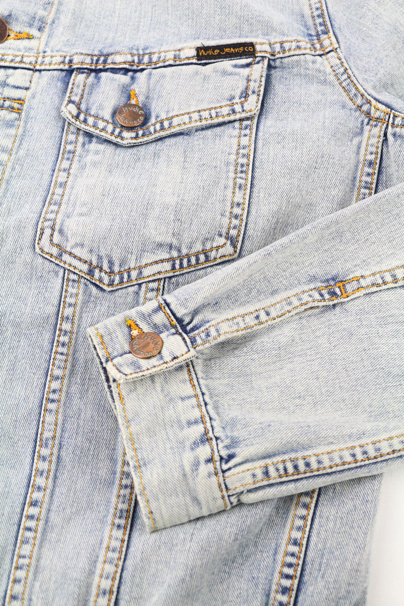 Nudie Jeans TERRY M Denim Bleach Washed Cotton Jacket 80761 Size US M / EU 48-50 / 2 - 5 Thumbnail