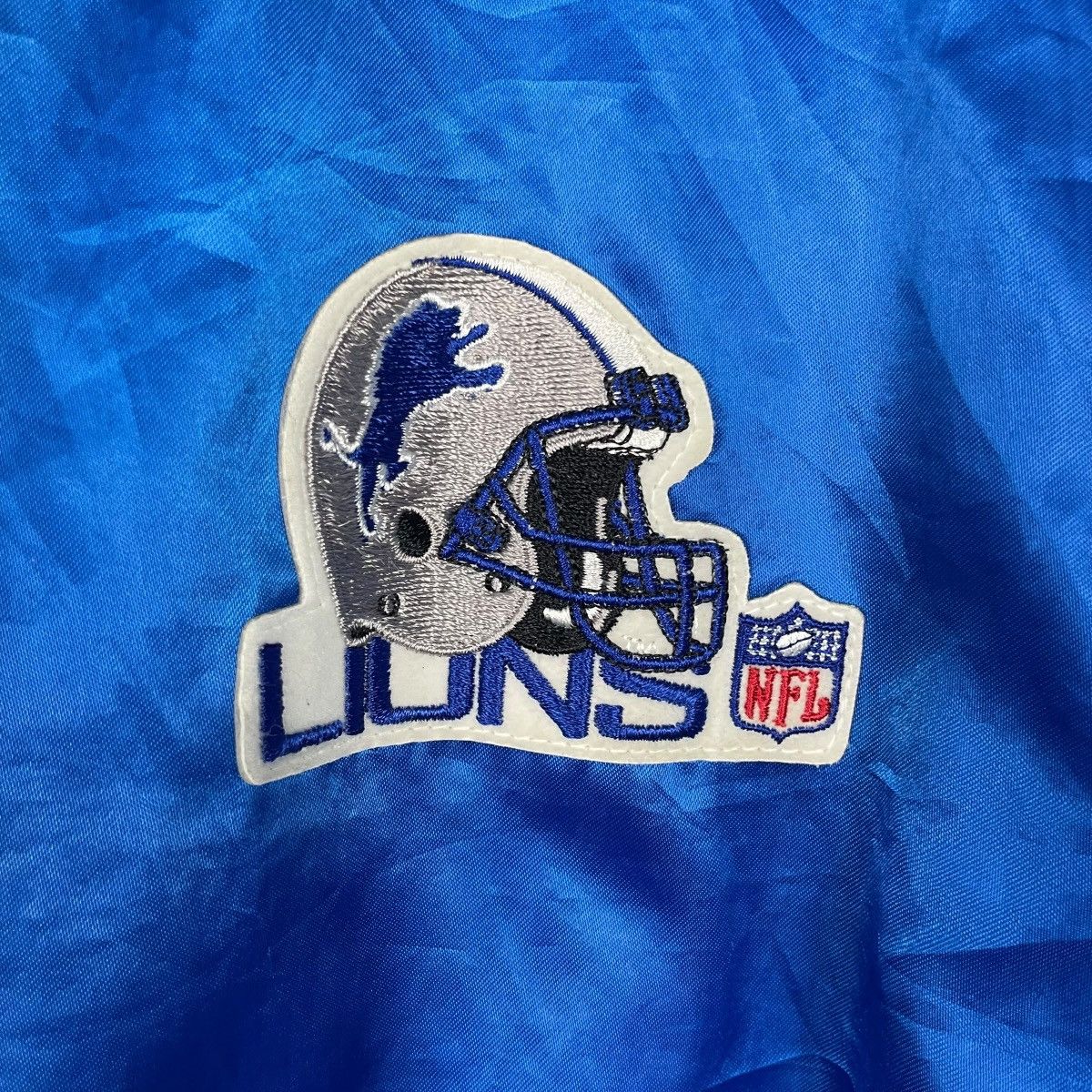 NFL Vintage 80s NFL Detroit Lions Satin Bomber Size US XXL / EU 58 / 5 - 15 Thumbnail
