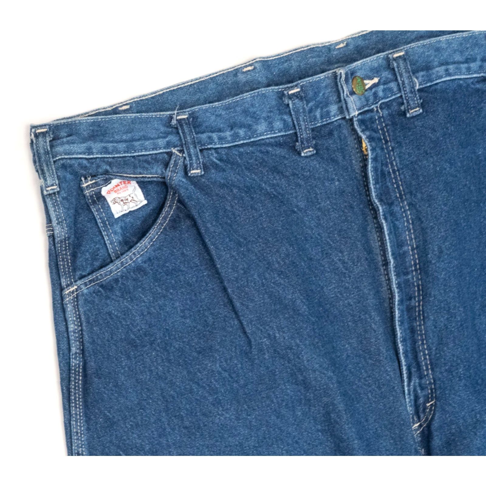 Carhartt VINTAGE True VTG Workwear 80s Pointer Brand Carhartt Style Carpenter Jeans 48x32 NEW USA Denim Blue 5-Pocket Men Regular Zipper Wool? (no) Size US 32 / EU 48 - 6 Thumbnail