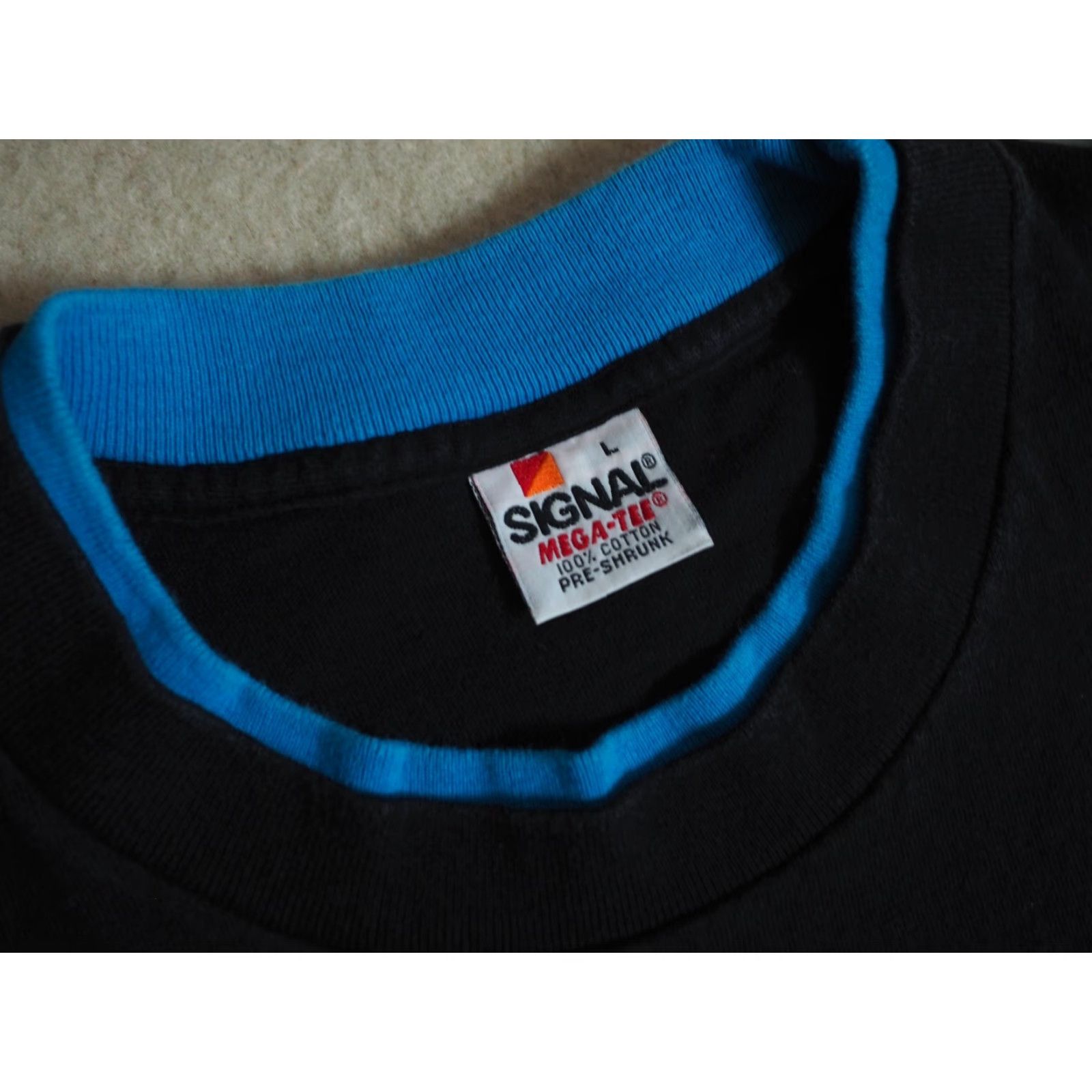 Ford VTG 80s 90s Signal FORD SHELBY Cobra Car Promo Tee T-Shirt Blue Black USA Mens M Size US M / EU 48-50 / 2 - 4 Thumbnail