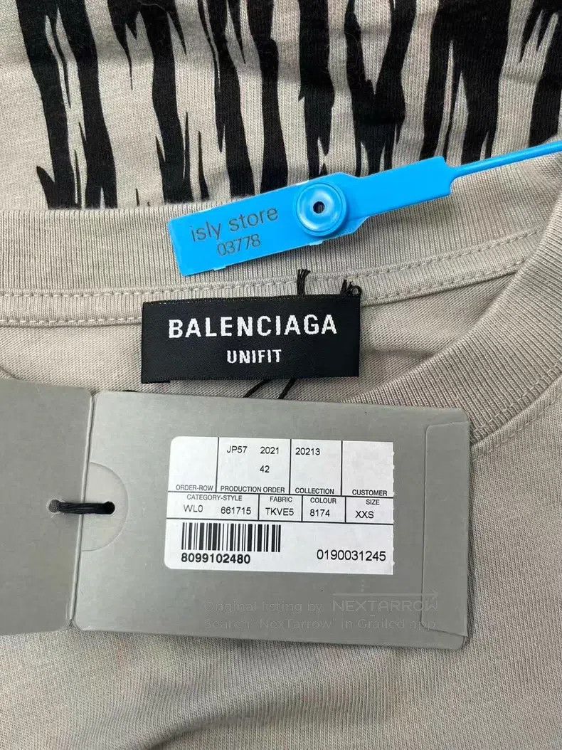 Balenciaga Balenciaga Logo Waterfall Letter Round Neck Short Sleeve T Size US XXS / EU 40 - 5 Thumbnail