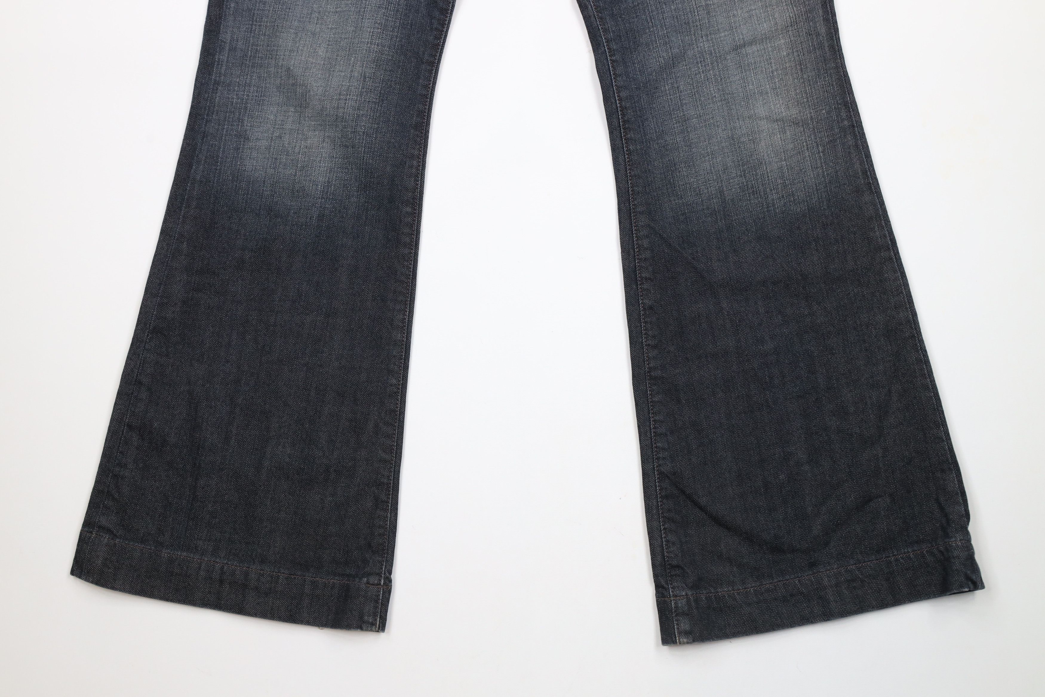 Express × Vintage Vintage Y2K Express X2 Full Leg Flared Stretch Denim Jeans Size 30" / US 8 / IT 44 - 4 Thumbnail