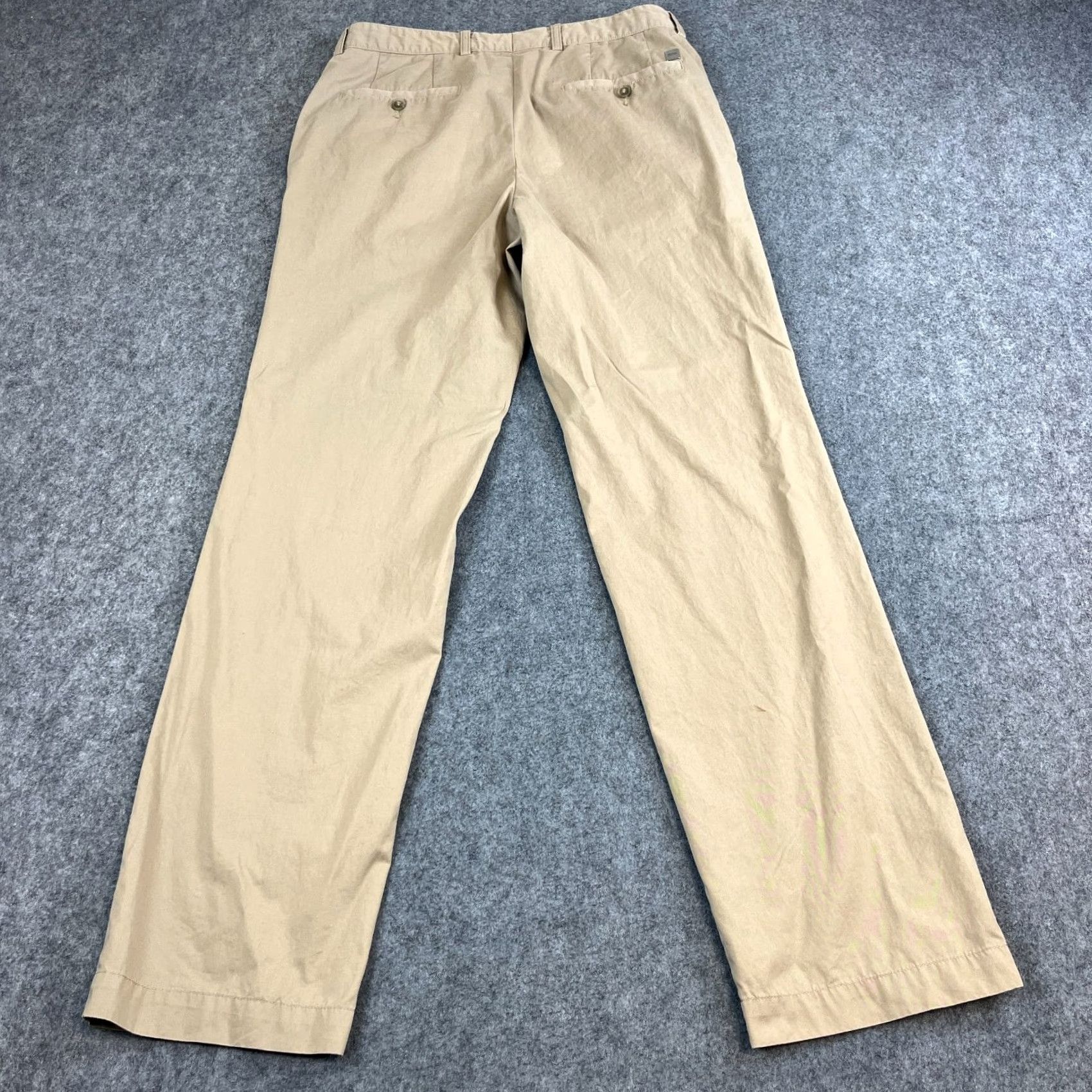 Hugo Boss Hugo Boss Chino Trousers Pants Straight 32 Beige Vintage 100% Cotton Men Regular 32 in Inside Leg 32 in Front Flat Front Jeans Style Hat? Size US 32 / EU 48 - 2 Thumbnail