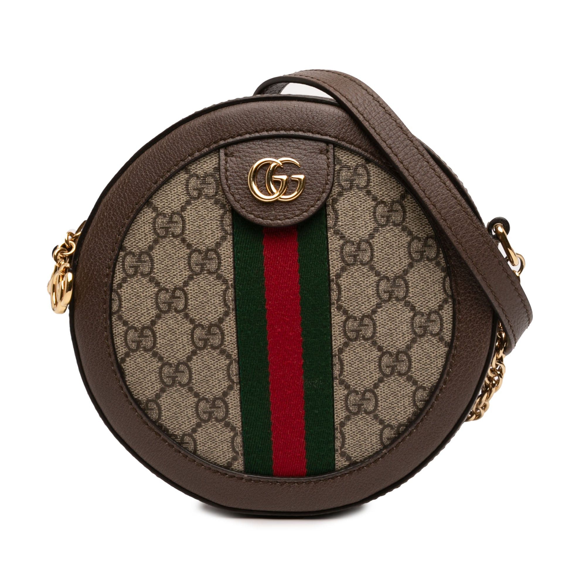 Gucci Mini GG Supreme Web Ophidia Round Crossbody Size ONE SIZE - 1 Thumbnail