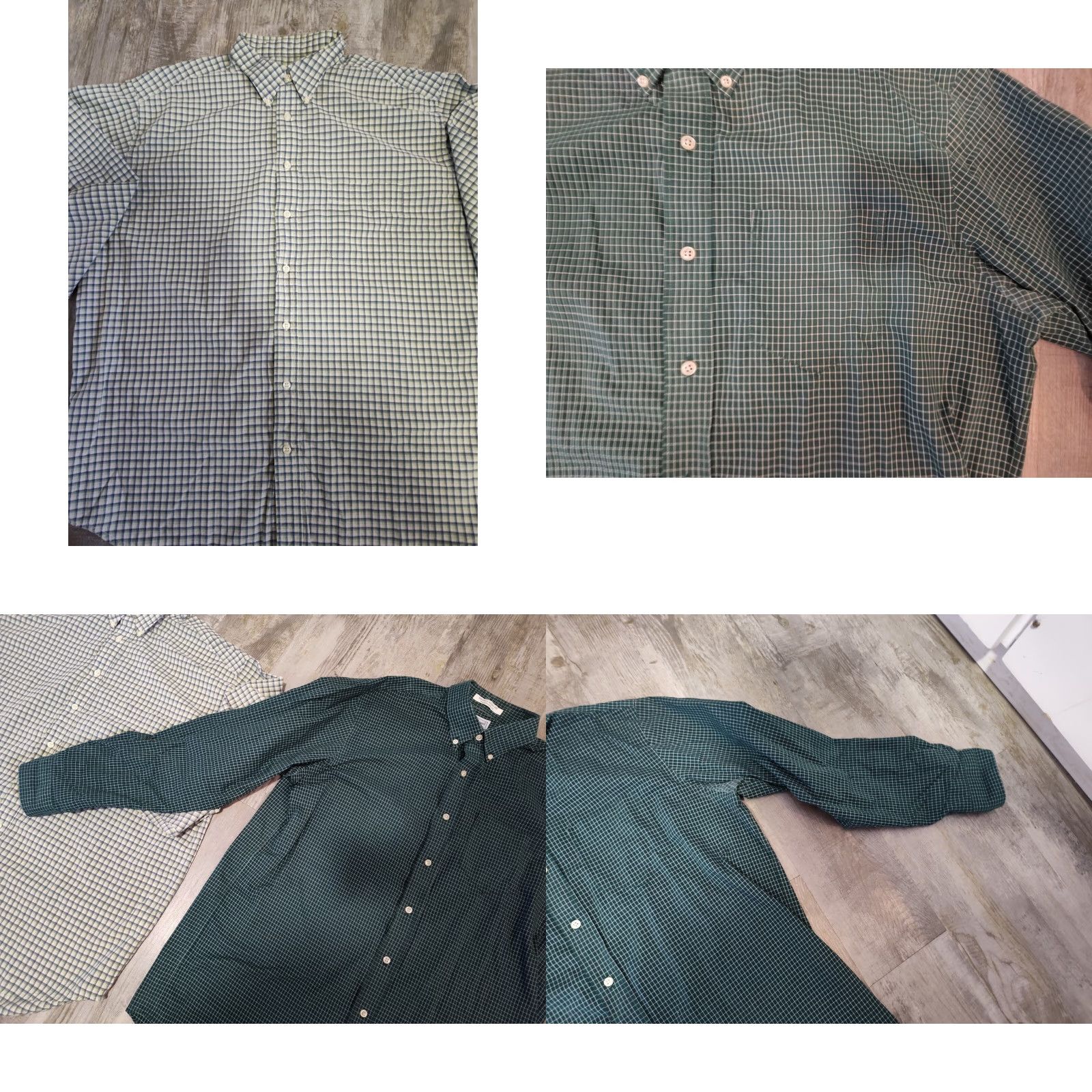 Vintage LL Bean Button-Down Shirt | Mens XL Tall | Green Plaid Flannel | 100% Cotton | Long Sleeve Size US XL / EU 56 / 4 - 8 Thumbnail