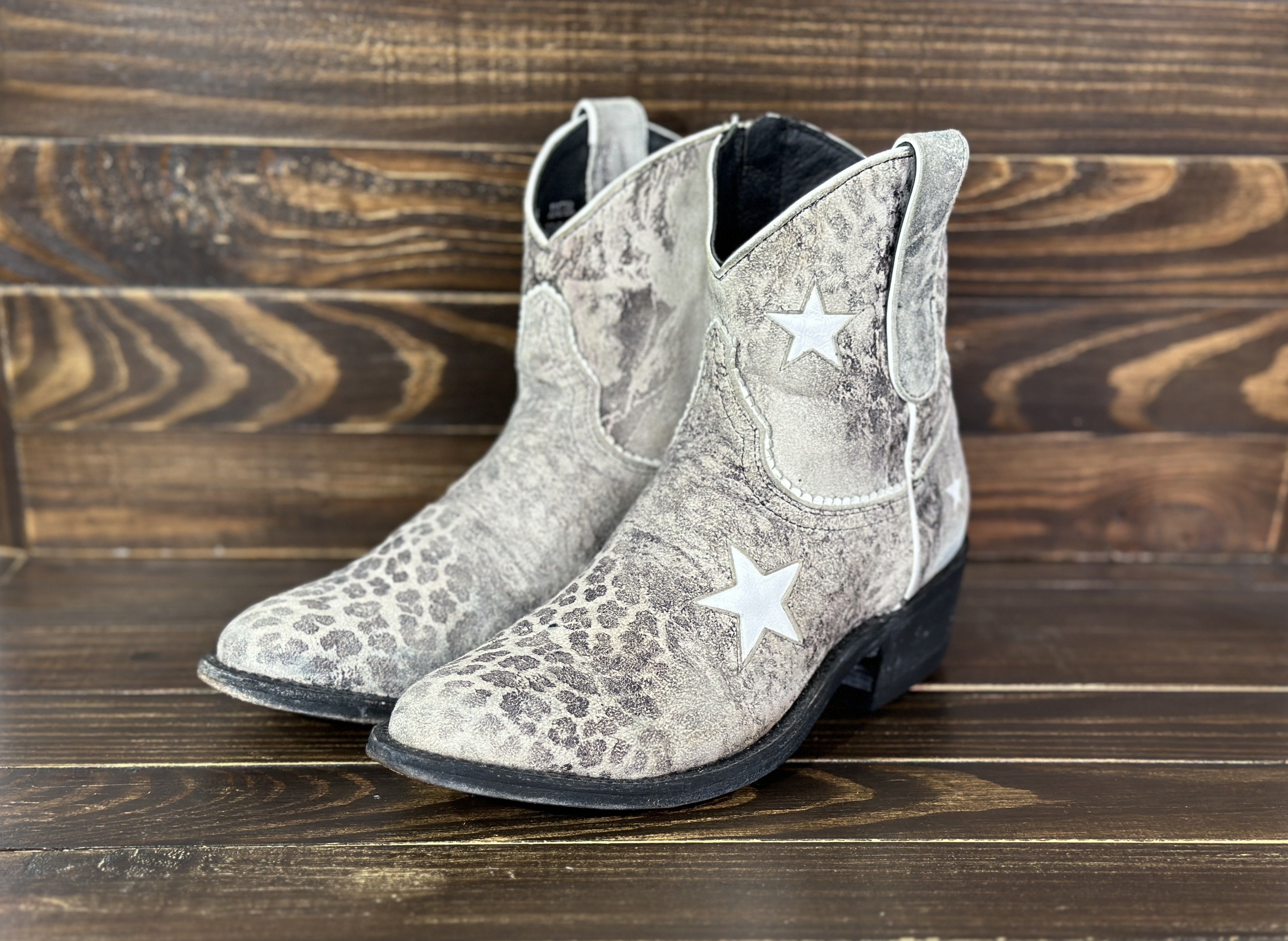 Mexicana MEXICANA TRISTAR 7 Black Grey LEOPARD Boots Made In Mexico Size US 8 / IT 38 - 4 Thumbnail