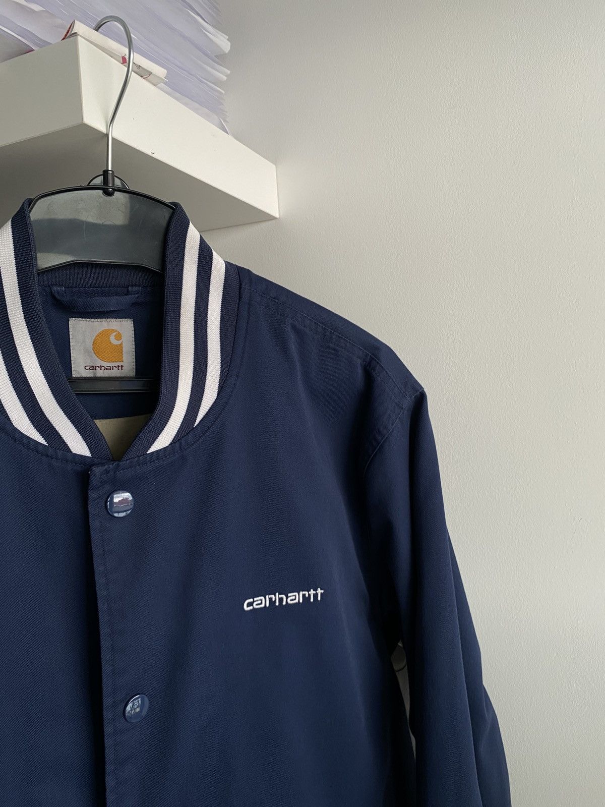 Carhartt × Carhartt Wip × Vintage Carhartt WiP Fan Jacket Bomber Varsity y2k L college hip hop Size US L / EU 52-54 / 3 - 2 Thumbnail