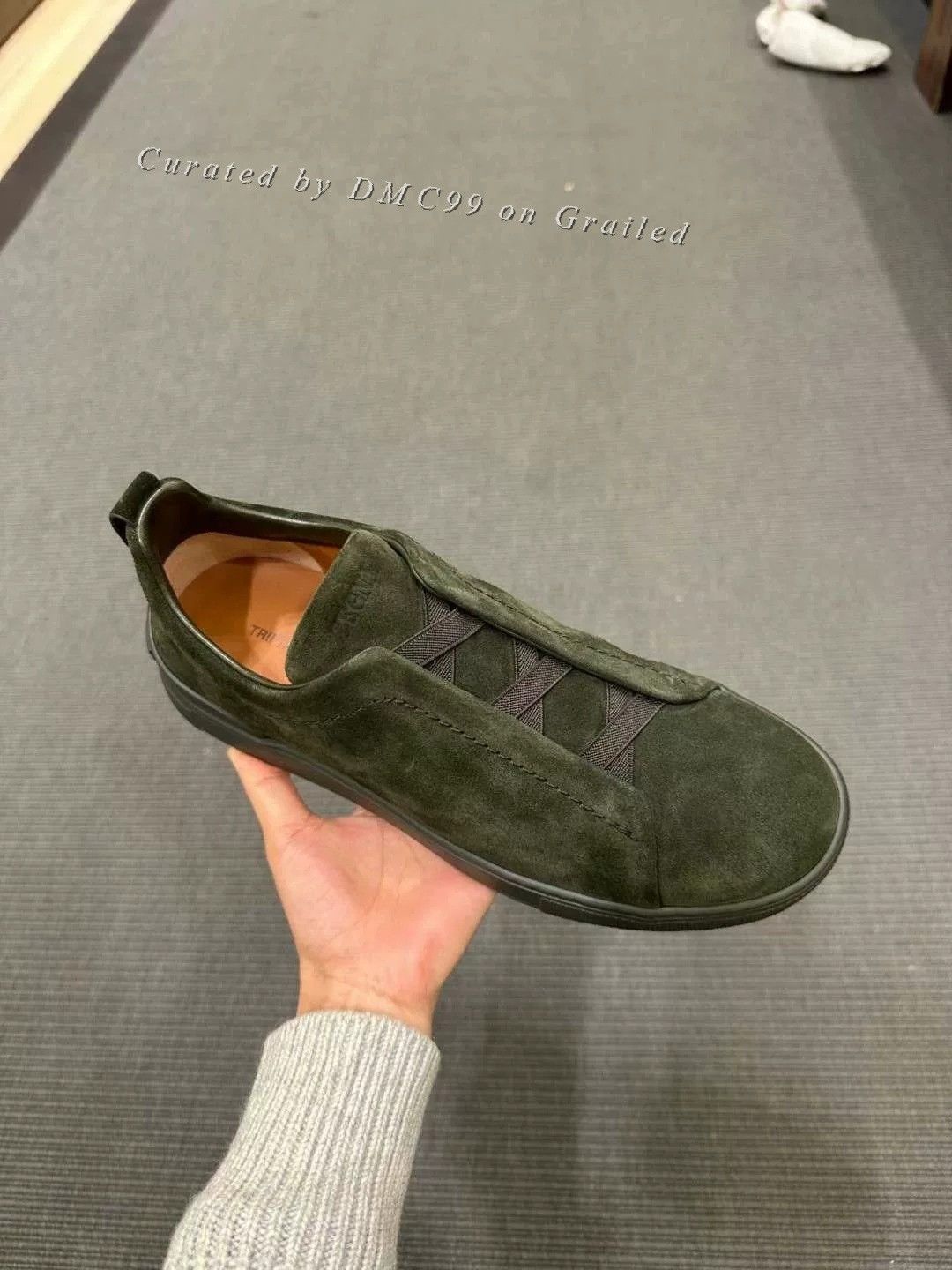 Ermenegildo Zegna Zegna Triple Stitch Dark Green Sneakers Size US 12 / EU 45 - 3 Thumbnail