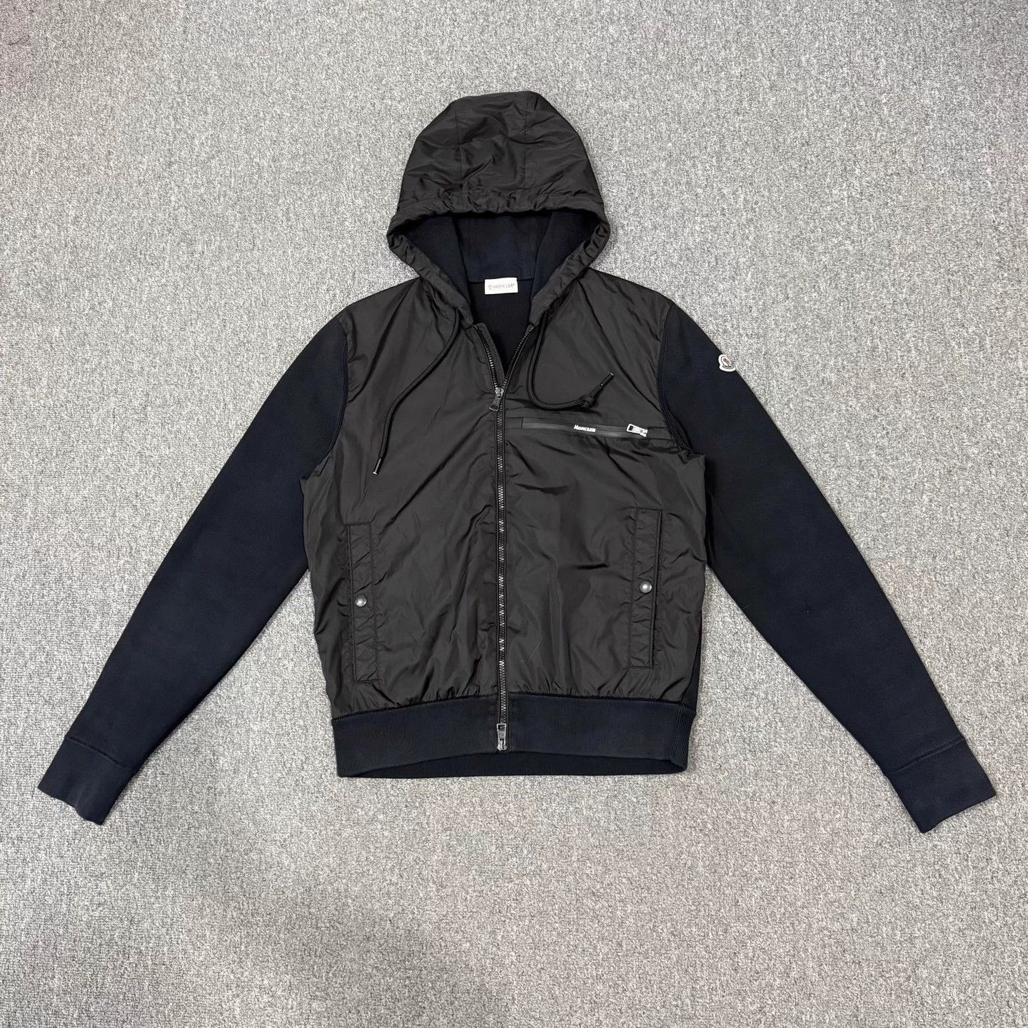 Moncler Moncler black colorblocked nylon zip jacket Size US L / EU 52-54 / 3 - 1 Thumbnail