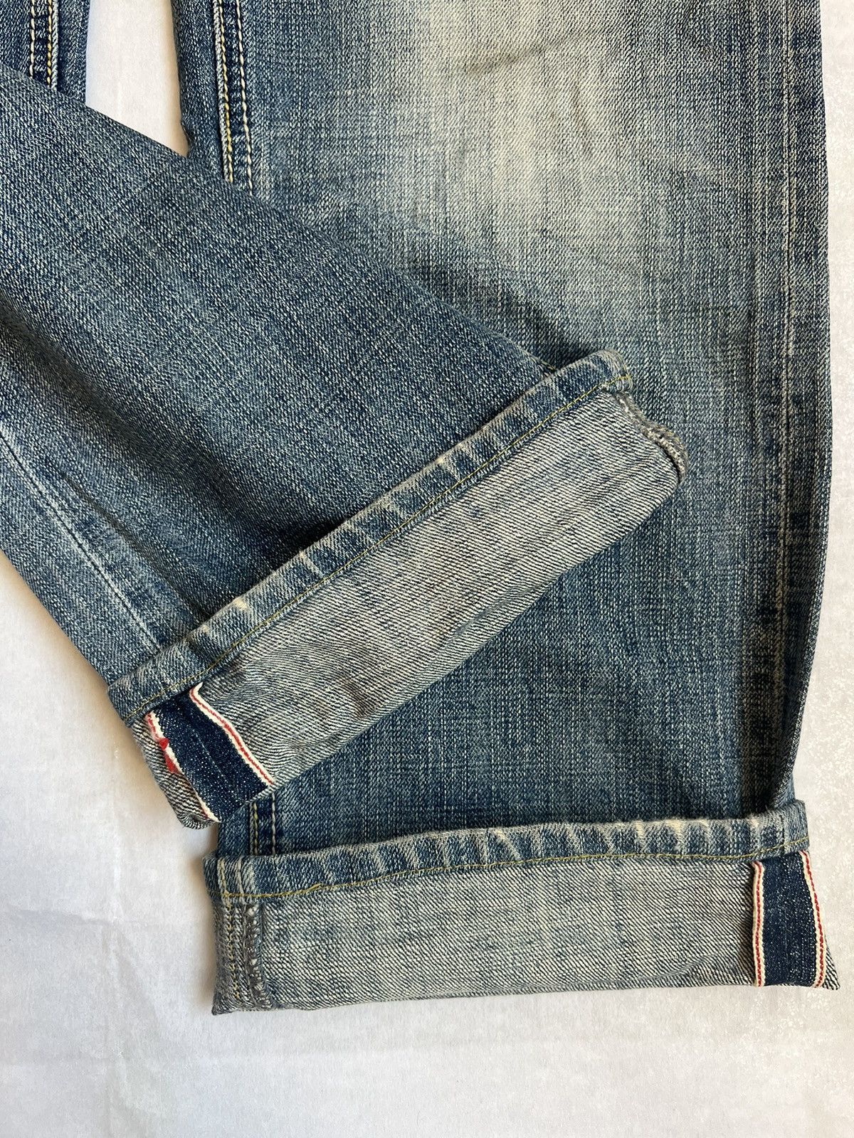 Japanese Brand Halation Buckle Belt Distressed Japanese Selvedge Denim Size US 32 / EU 48 - 3 Thumbnail