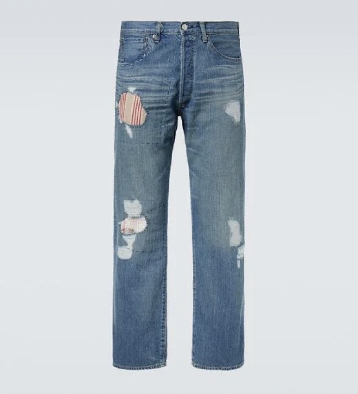 Junya Watanabe Men's Blue X Levi's Patchwork Straight Jeans Size US 32 / EU 48 - 1 Thumbnail