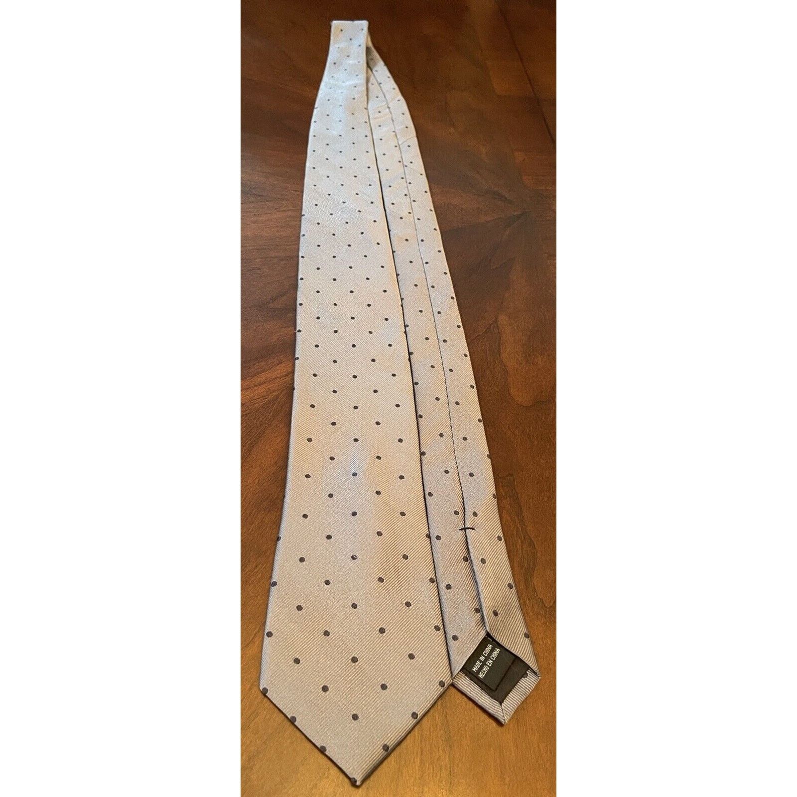Covington Covington Gray Black Repp 100% Silk Made In China Size ONE SIZE - 3 Thumbnail