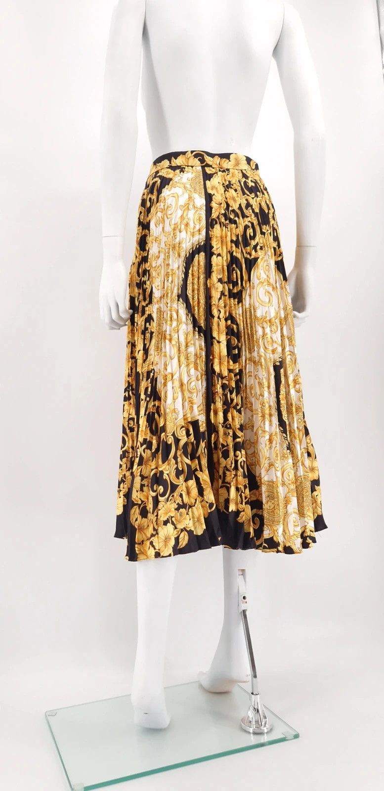 Versace Versace Mainline Baroque Pleated Silk Maxi Skirt Size 26" / US 2 / IT 38 - 5 Thumbnail