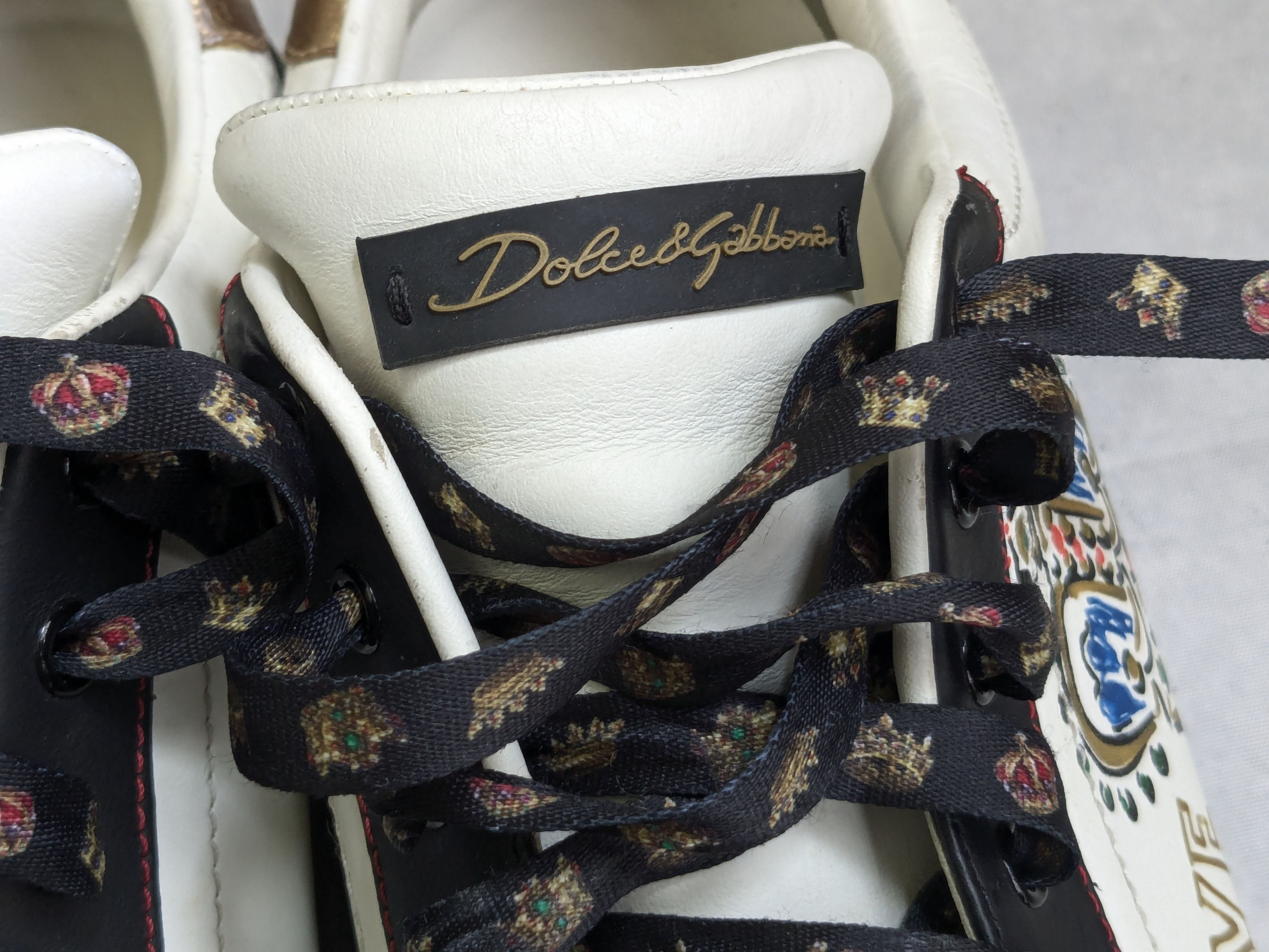 Dolce & Gabbana Dolce & Gabbana Portofino Sneakers White 11 Crown King Size US 11 / EU 44 - 6 Thumbnail