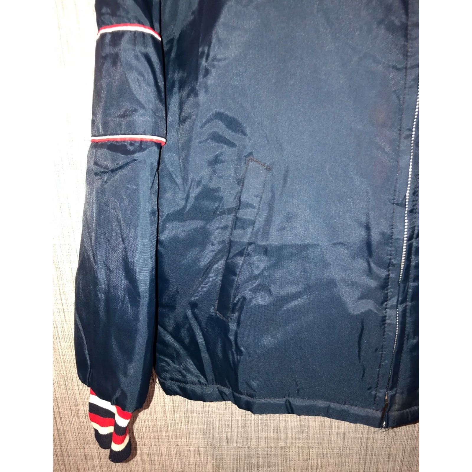 Vintage WeatherCaster USA Jacket Quilted Full Zip L Men Navy Blue WeatherCaster USA Mens Navy Blue Quilted Full Zip Jacket Size L Size US L / EU 52-54 / 3 - 3 Thumbnail