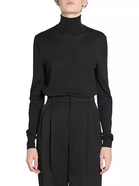 Saint Laurent Paris o1bcso1str0924 Turtleneck Sweater in Black Size US L / EU 52-54 / 3 - 4 Thumbnail