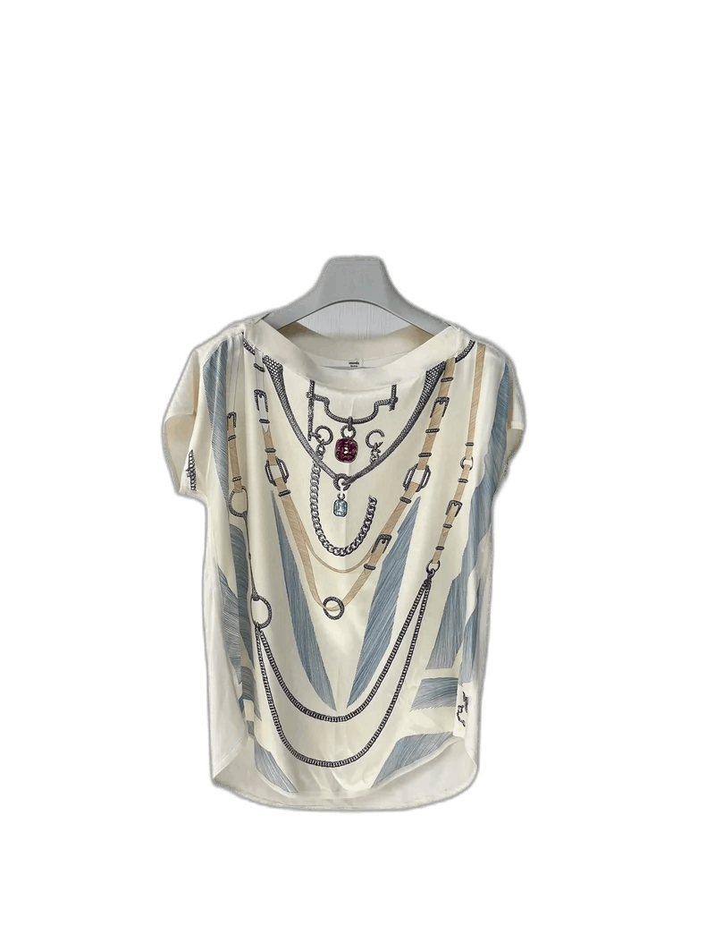 Hermes Silk Cashmere Printed Top-2506