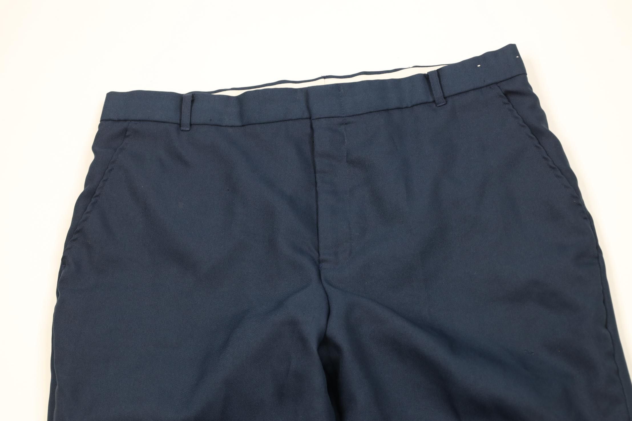 Vintage Vintage 70s Streetwear Lined Knit Wide Leg Chino Pants Blue Size US 36 / EU 52 - 3 Thumbnail