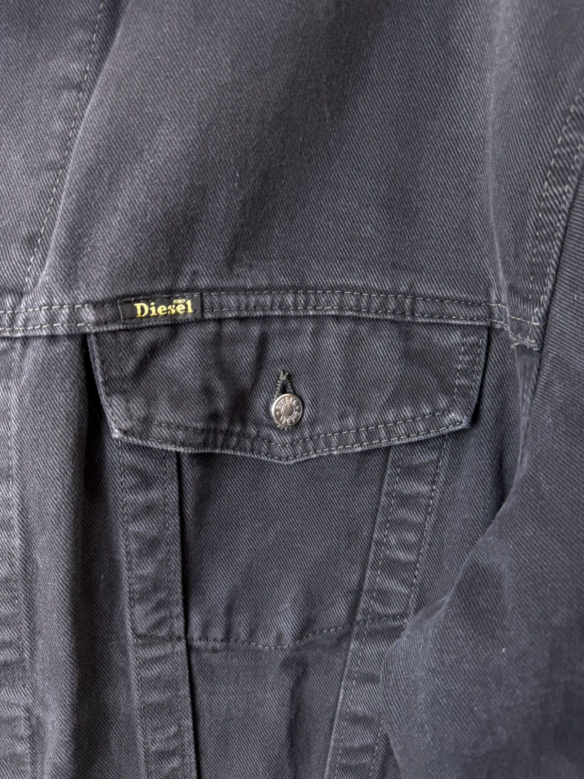 Diesel 💥Rare! Vintage Diesel Denim Jacket Archive Leather Patch Size US XXL / EU 58 / 5 - 8 Thumbnail