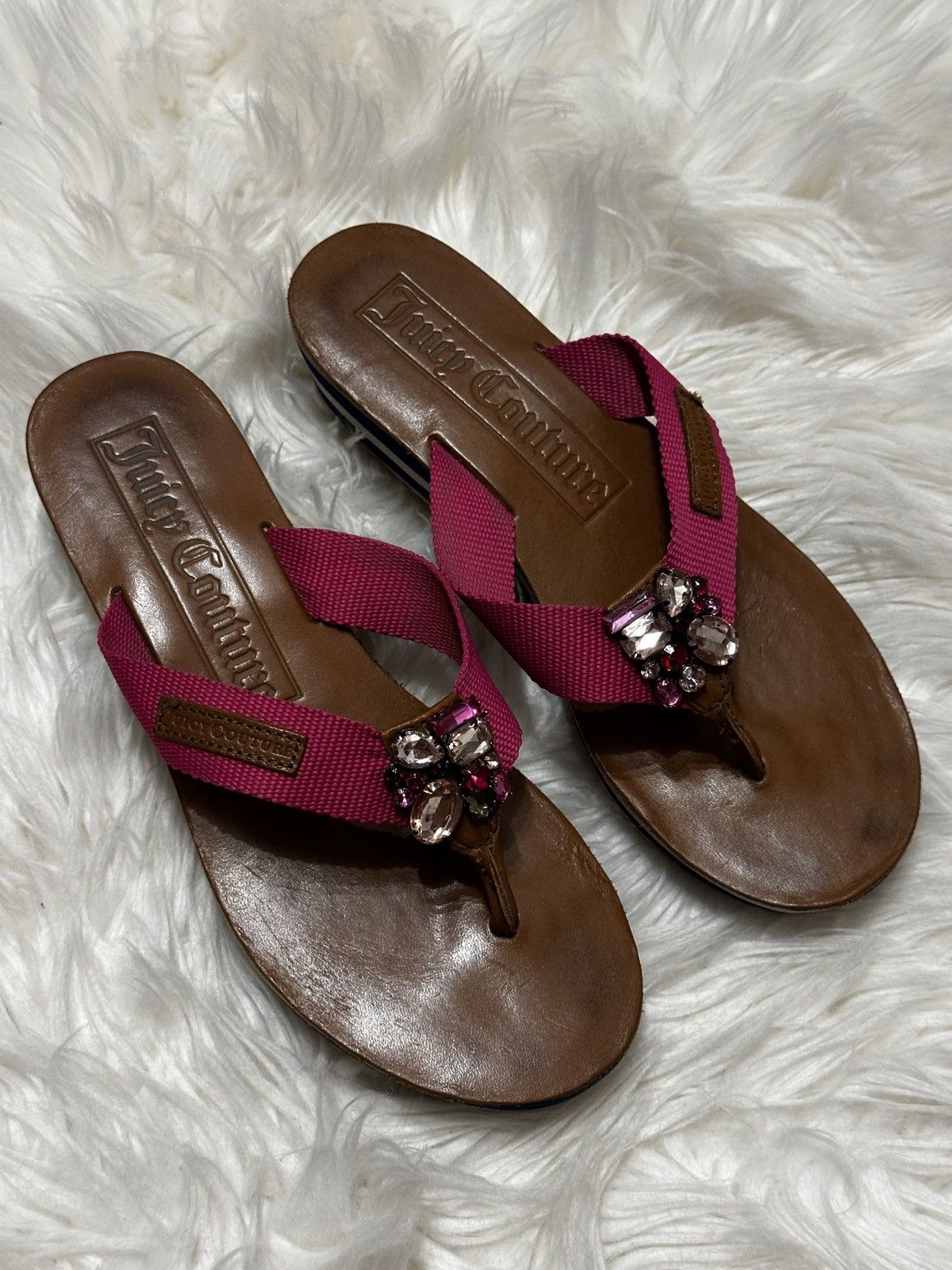 Juicy Couture flip flops slippers vintage Juisy Couture Size US 6 / IT 36 - 1 Thumbnail
