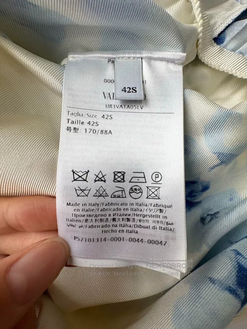 Valentino Valentino Blue and white blue and white porcelain streamer Size S / US 4 / IT 40 - 6 Thumbnail