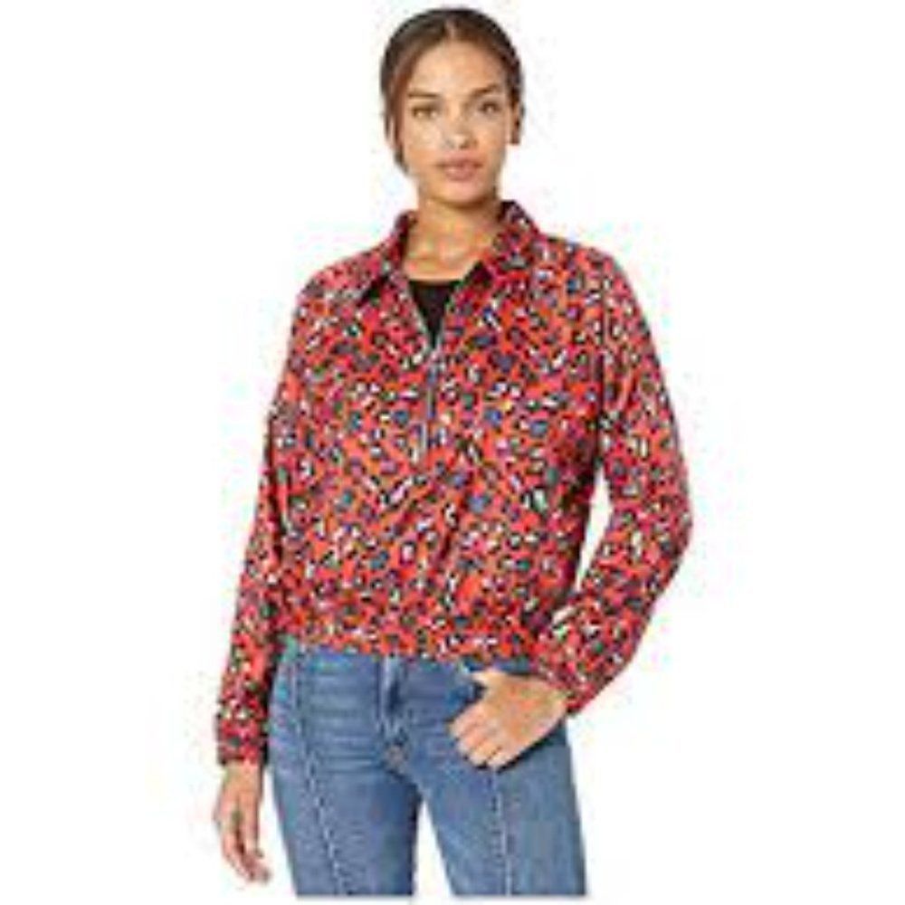 Juicy Couture Juicy Couture Psycho Red Hyper Leopard Nylon Track Jacket Si Size M / US 6-8 / IT 42-44 - 7 Thumbnail