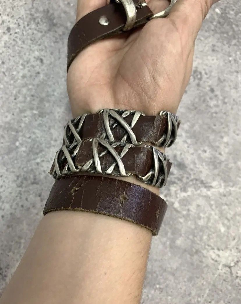 Japanese Brand × Vintage Belts Vintage Y2K Rhinestones Punk Leather Belt Japanese Size ONE SIZE - 6 Thumbnail