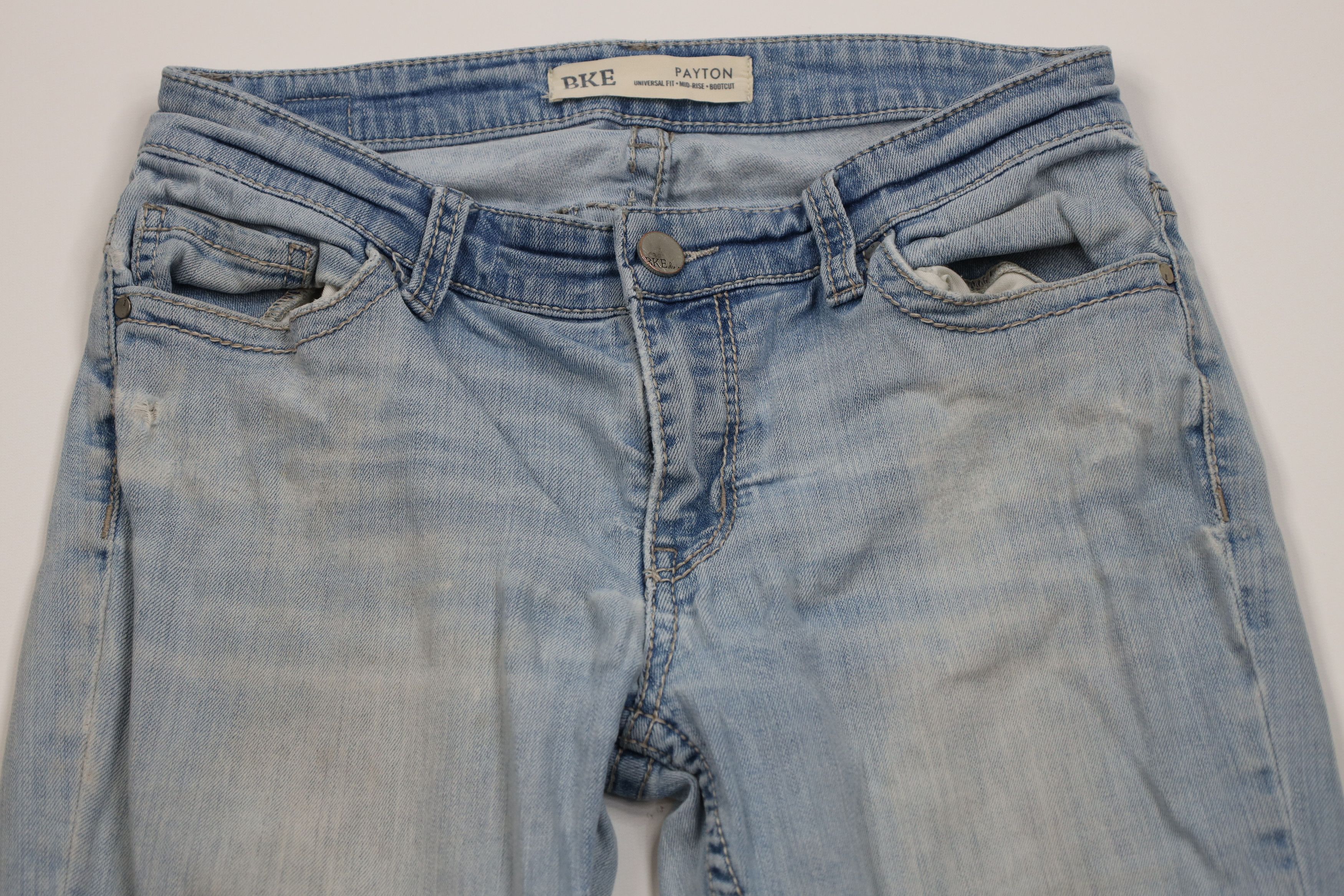 Vintage Buckle BKE Payton Stretch Mid Rise Boot Cut Denim Jeans Size 27" / US 4 / IT 40 - 2 Thumbnail