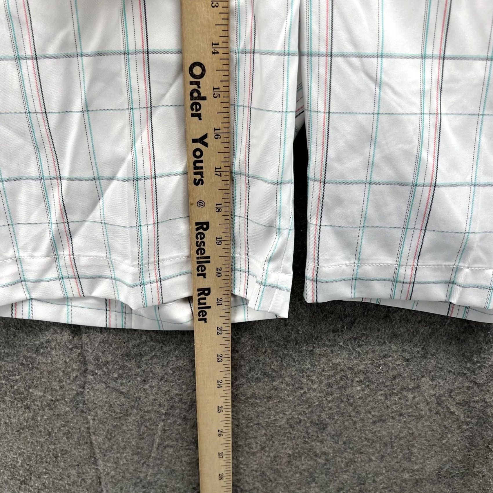 Vintage Greg Norman Shorts Mens 32 White Chino Flat Front Canvas Golf Golfer Glen Check Size US 32 / EU 48 - 4 Thumbnail