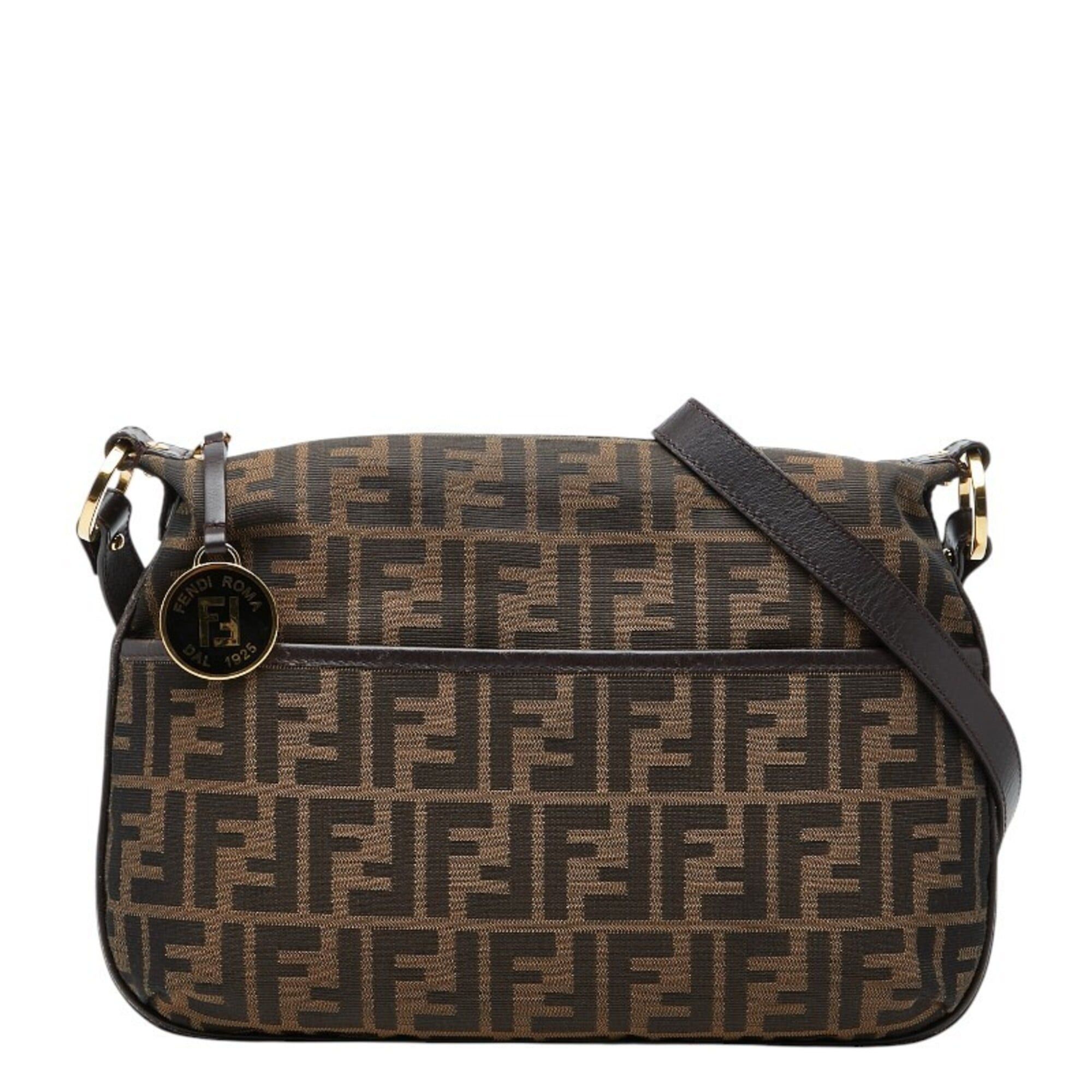 Fendi Fendi Zucca Crossbody Shoulder Bag 8BT190 Brown Canvas Leather Women's FENDI Size ONE SIZE - 1 Thumbnail