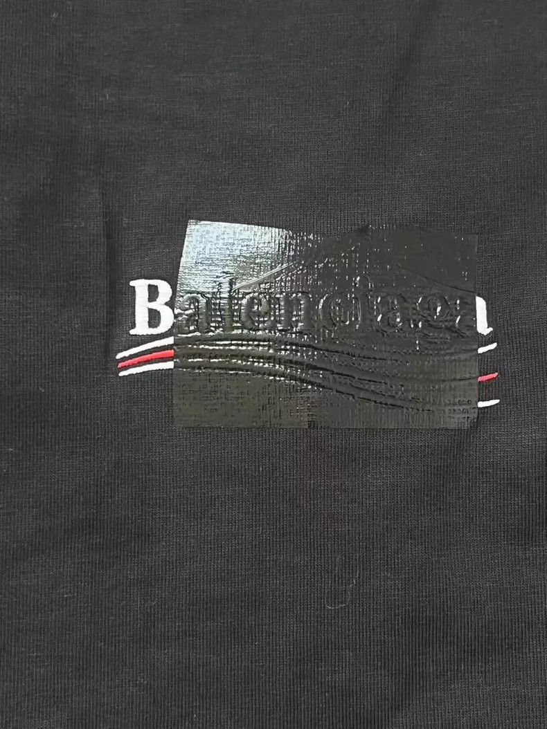 Balenciaga Balenciaga Solid logo print shaded crew neck short sleeve Size US L / EU 52-54 / 3 - 3 Thumbnail