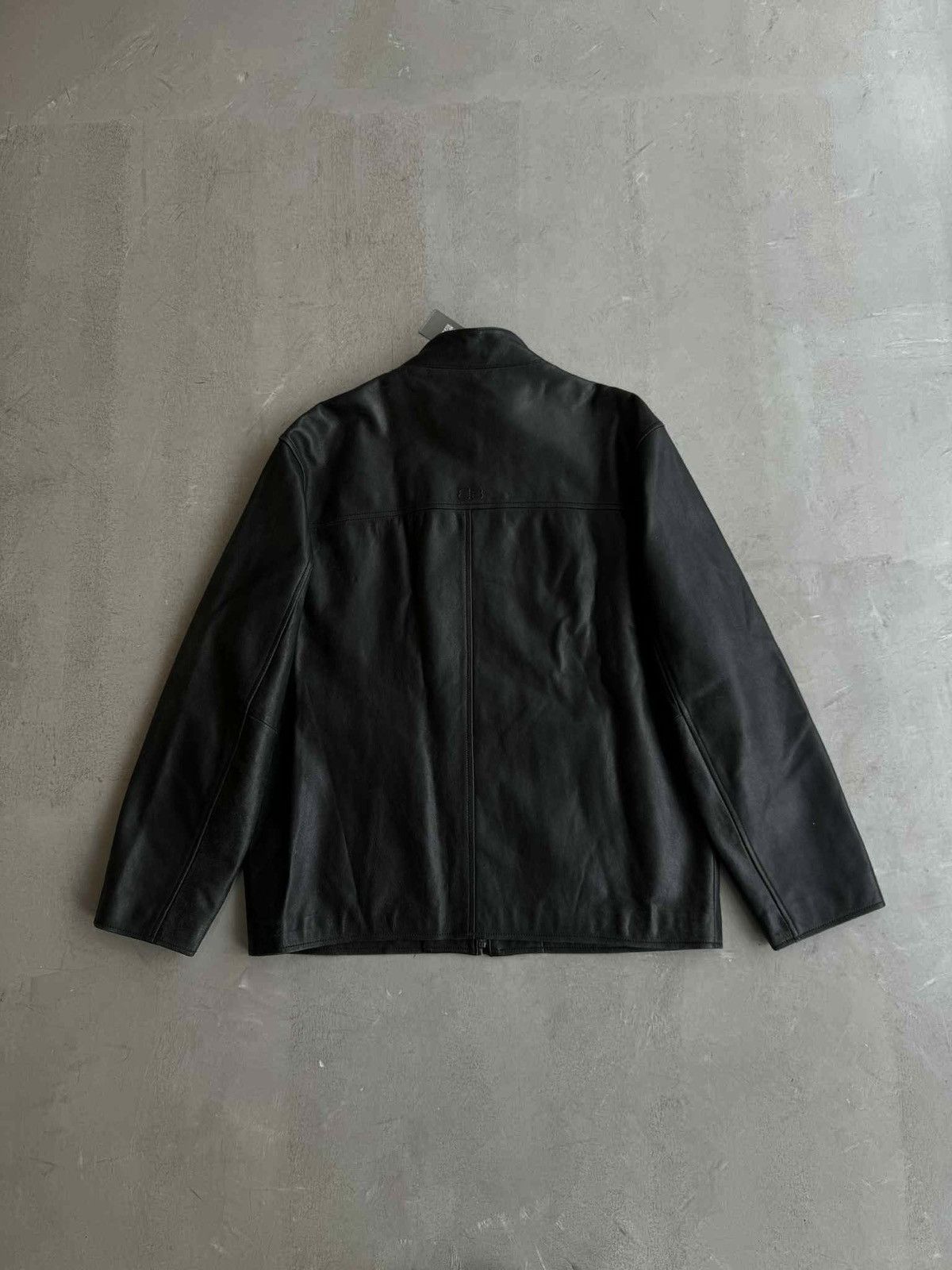 Balenciaga Balenciaga - Nicolas Ghesquiere Harrington Leather Jacket Size US XL / EU 56 / 4 - 2 Thumbnail
