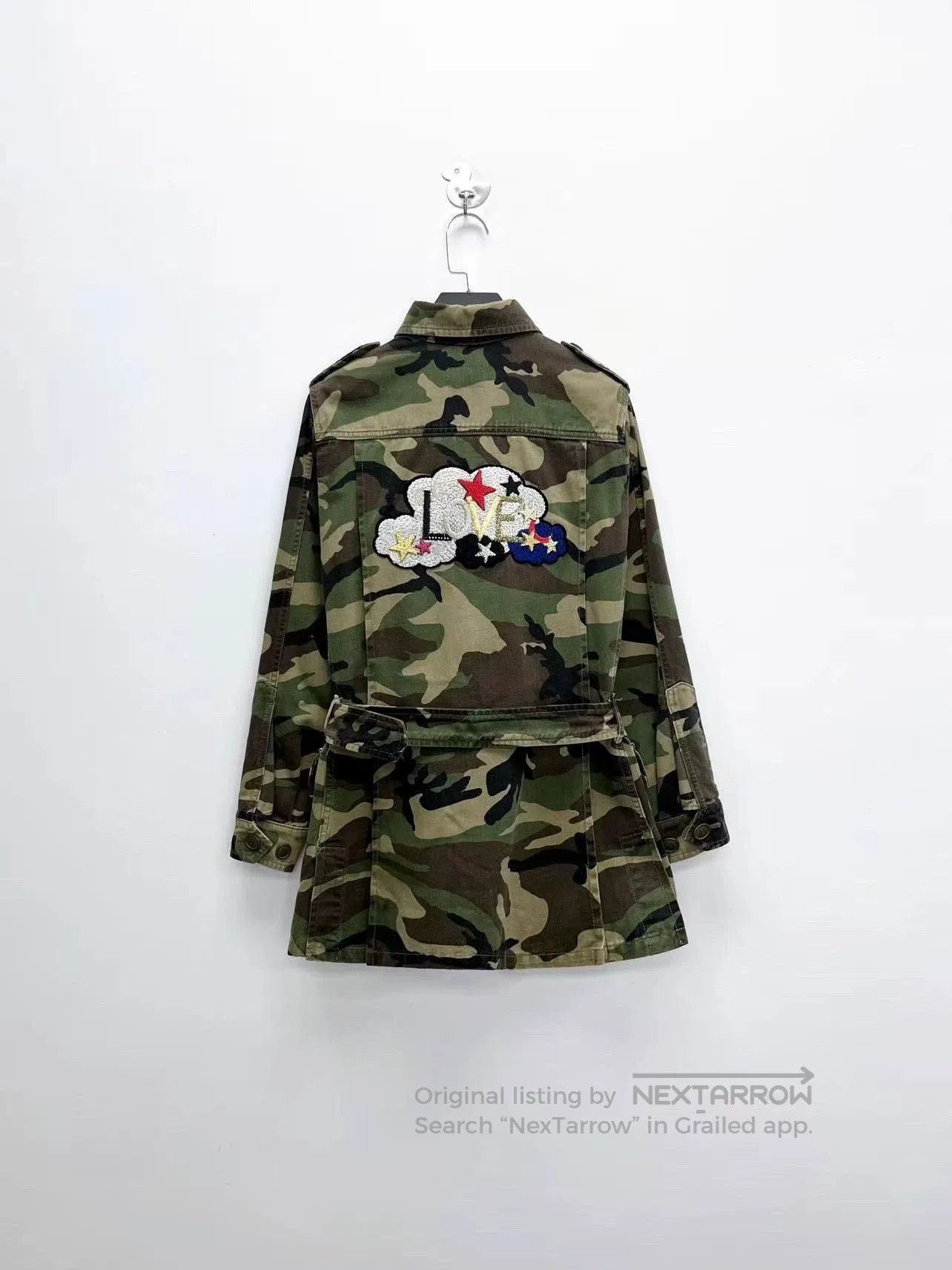 Saint Laurent Paris army green camouflage jacket with logo. Size US S / EU 44-46 / 1 - 2 Thumbnail
