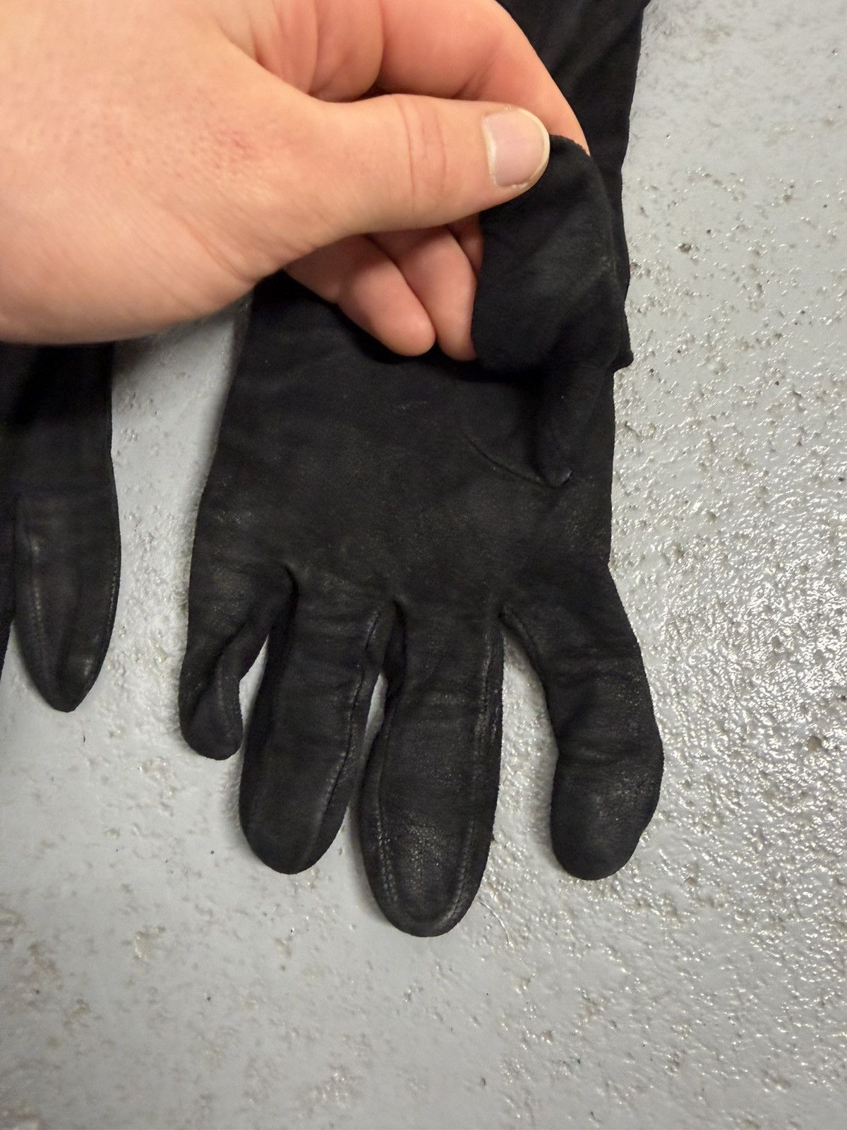 Bottega Veneta Vintage 90s Bottega Veneta Goussar Leather/ Silk Gloves Size ONE SIZE - 7 Thumbnail