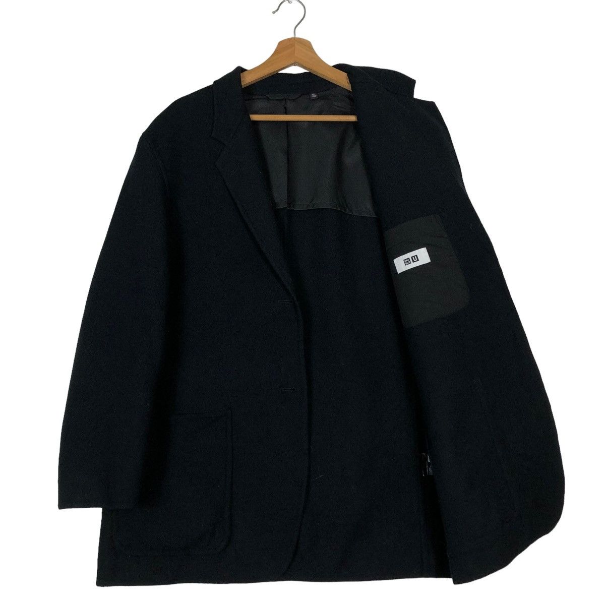 Japanese Brand 🔥Rich Black Wool Chore Jacket Work Uniqlo Undercover Japan Size US XL / EU 56 / 4 - 10 Thumbnail