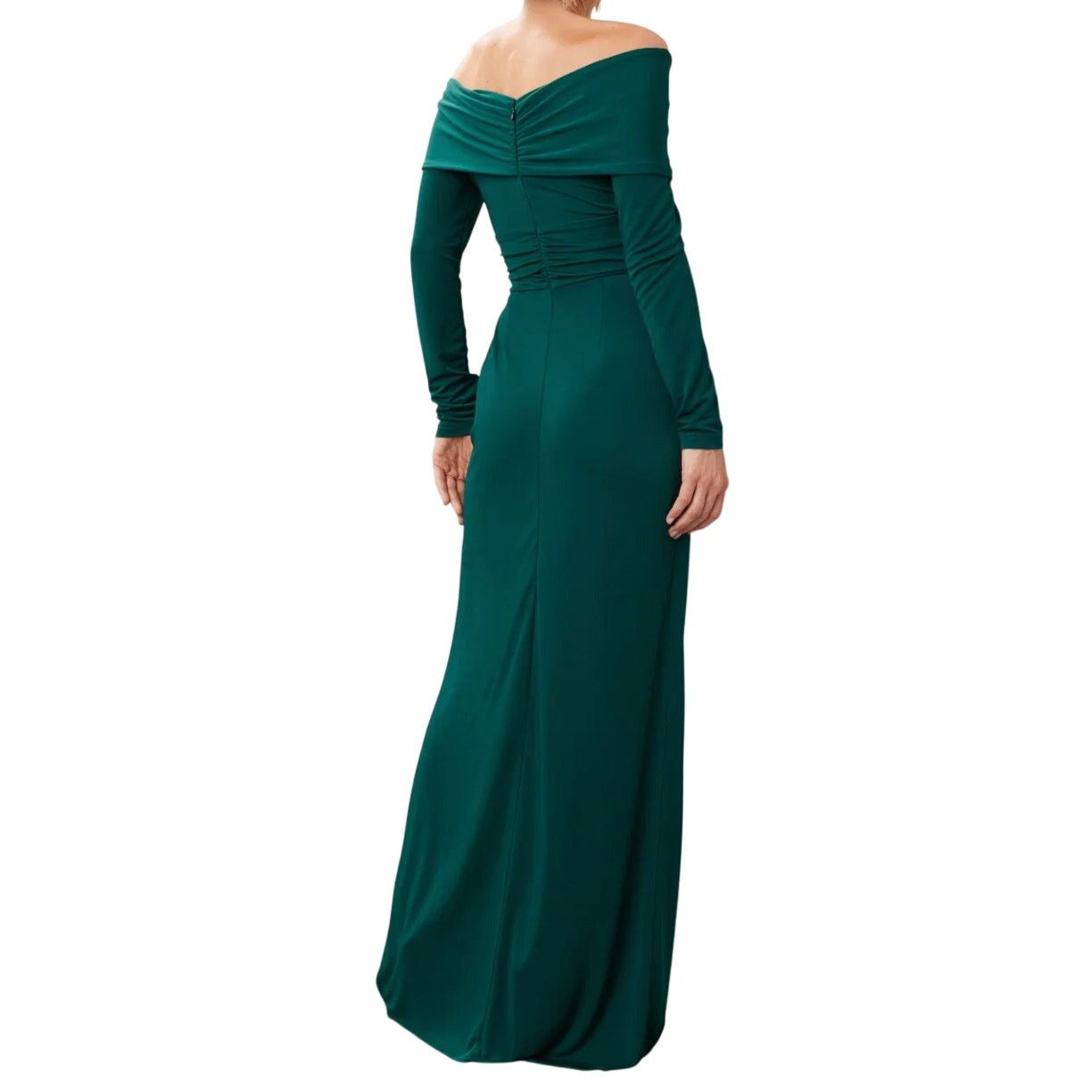 Zac Posen Zac Posen Off Shoulder Wrapped Around Gown in Green, US 6 Size M / US 6-8 / IT 42-44 - 3 Thumbnail