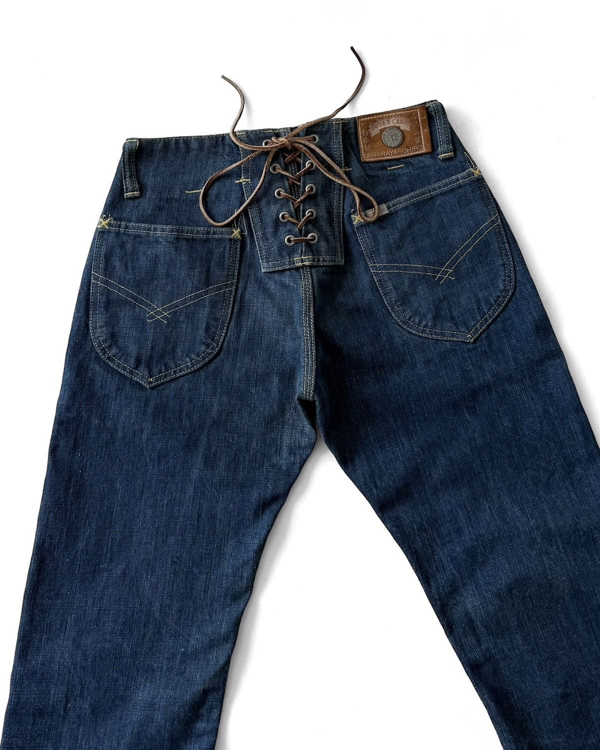 Maison MIHARA YASUHIRO MIHARAYASUHIRO x SUGARCANE BACK LACE-UP BOOTCUT JEANS Size US 28 / EU 44 - 7 Thumbnail