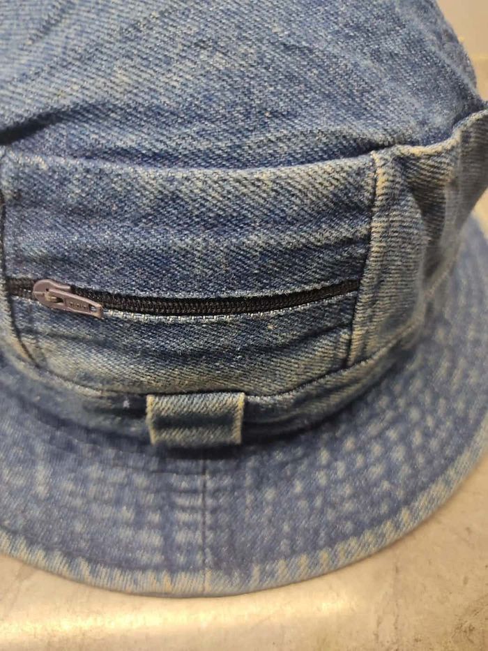 Japanese Brand Vintage Denim Bucket Hat Size ONE SIZE - 3 Thumbnail