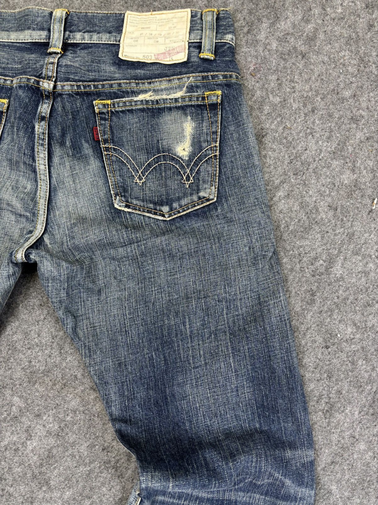 Edwin Flare💥90s Style Edwin Flare Distressed Denim F867 Size 32" / US 10 / IT 46 - 13 Thumbnail
